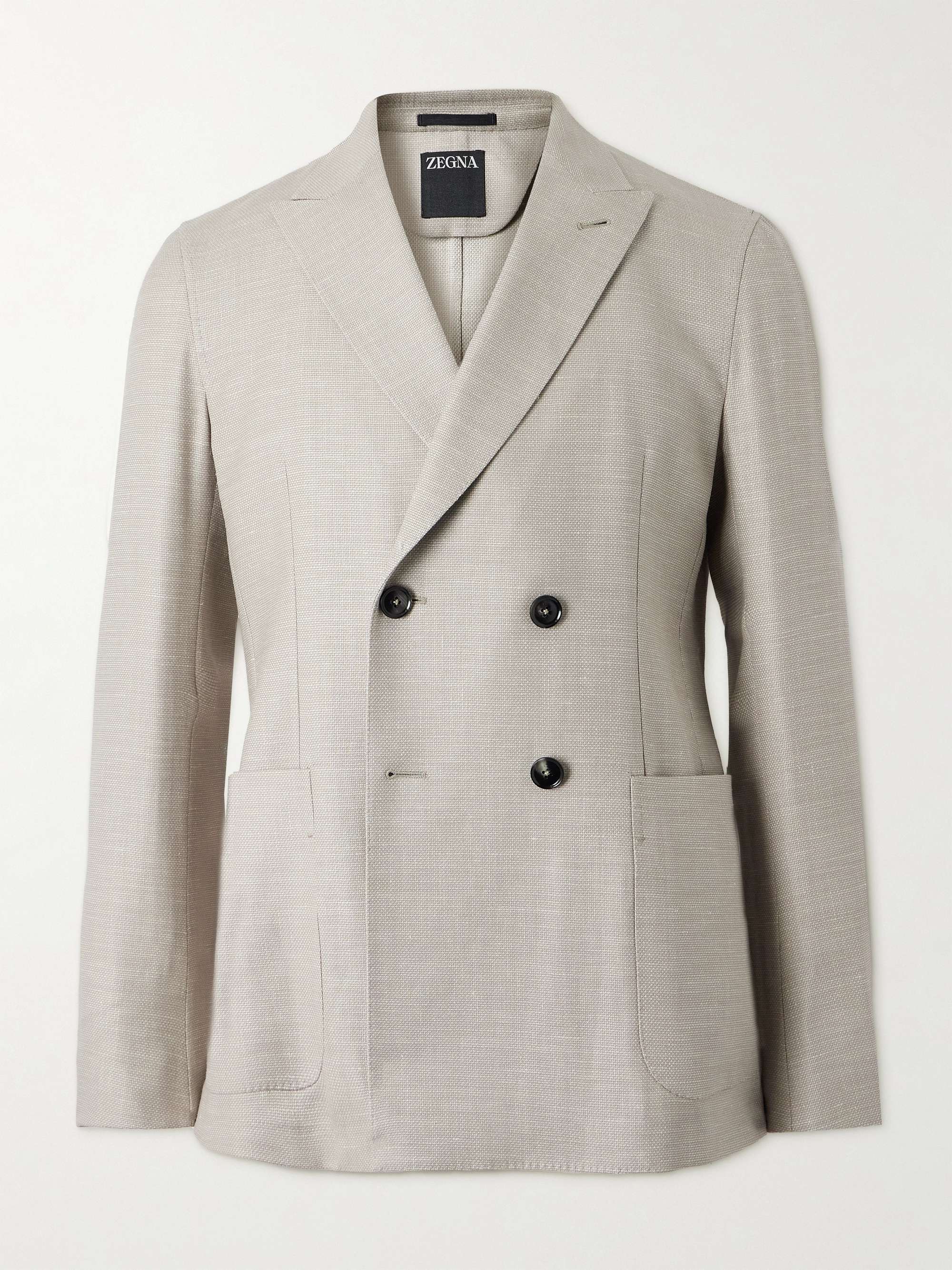 Double-Breasted Woven Blazer view