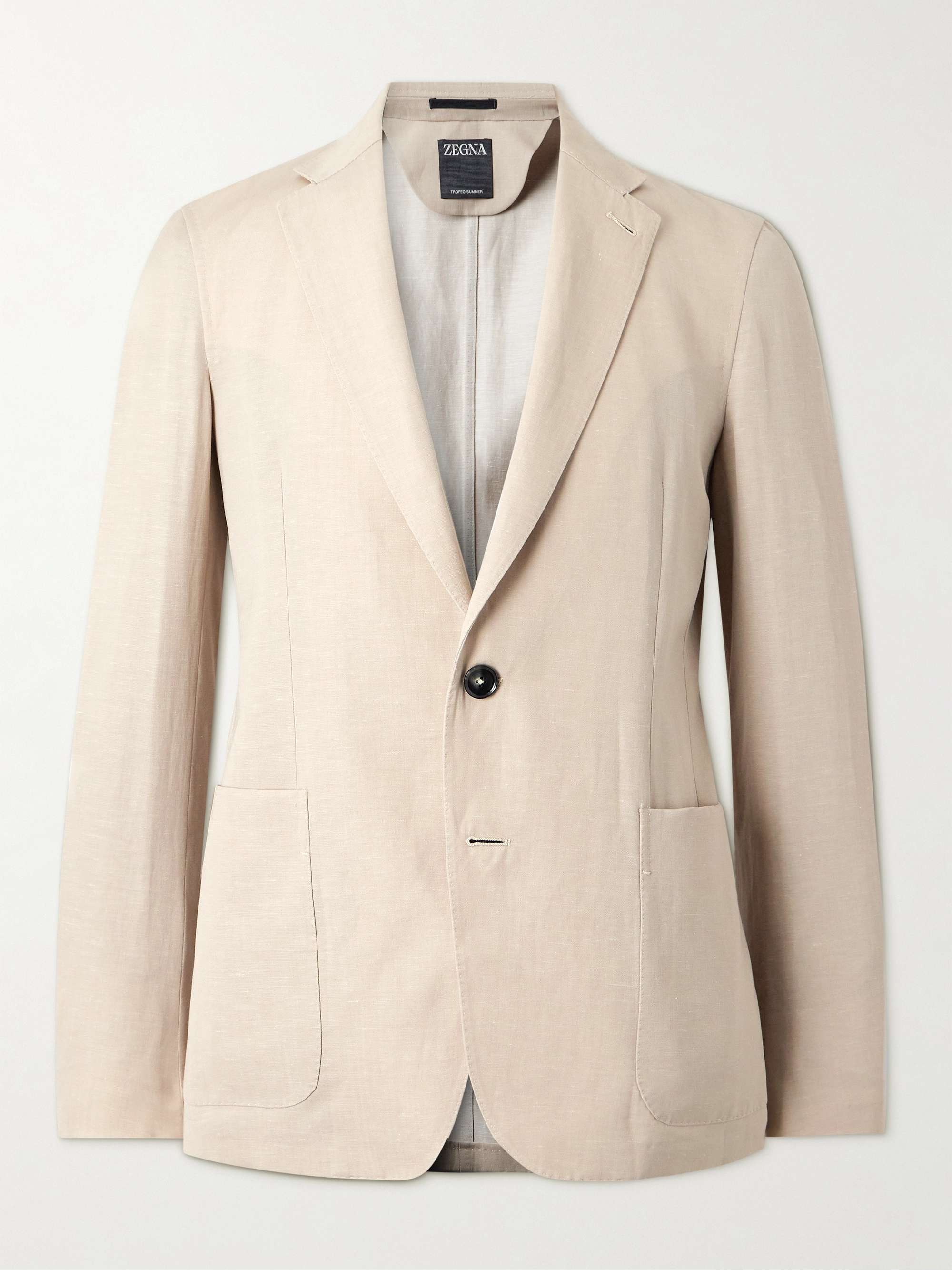 Wool and Linen-Blend Suit Jacket view