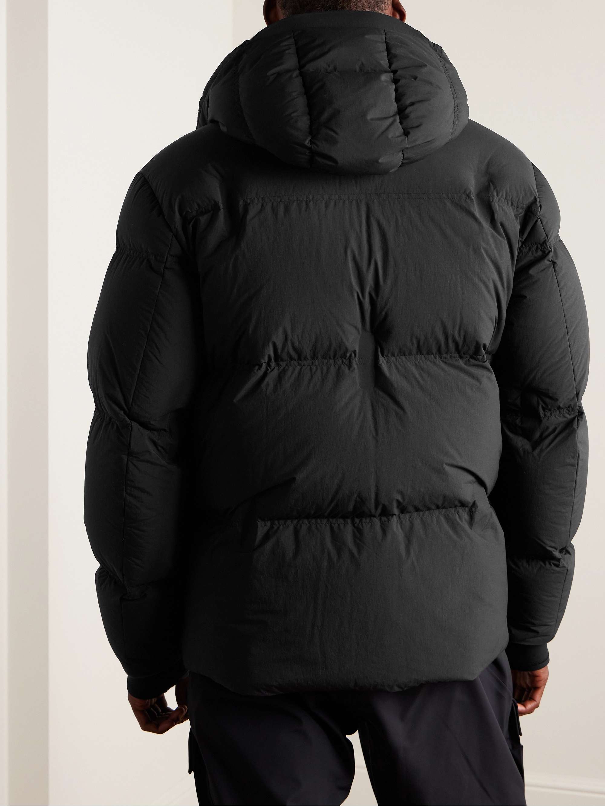 Quilted Shell Hooded Down Ski Jacket view