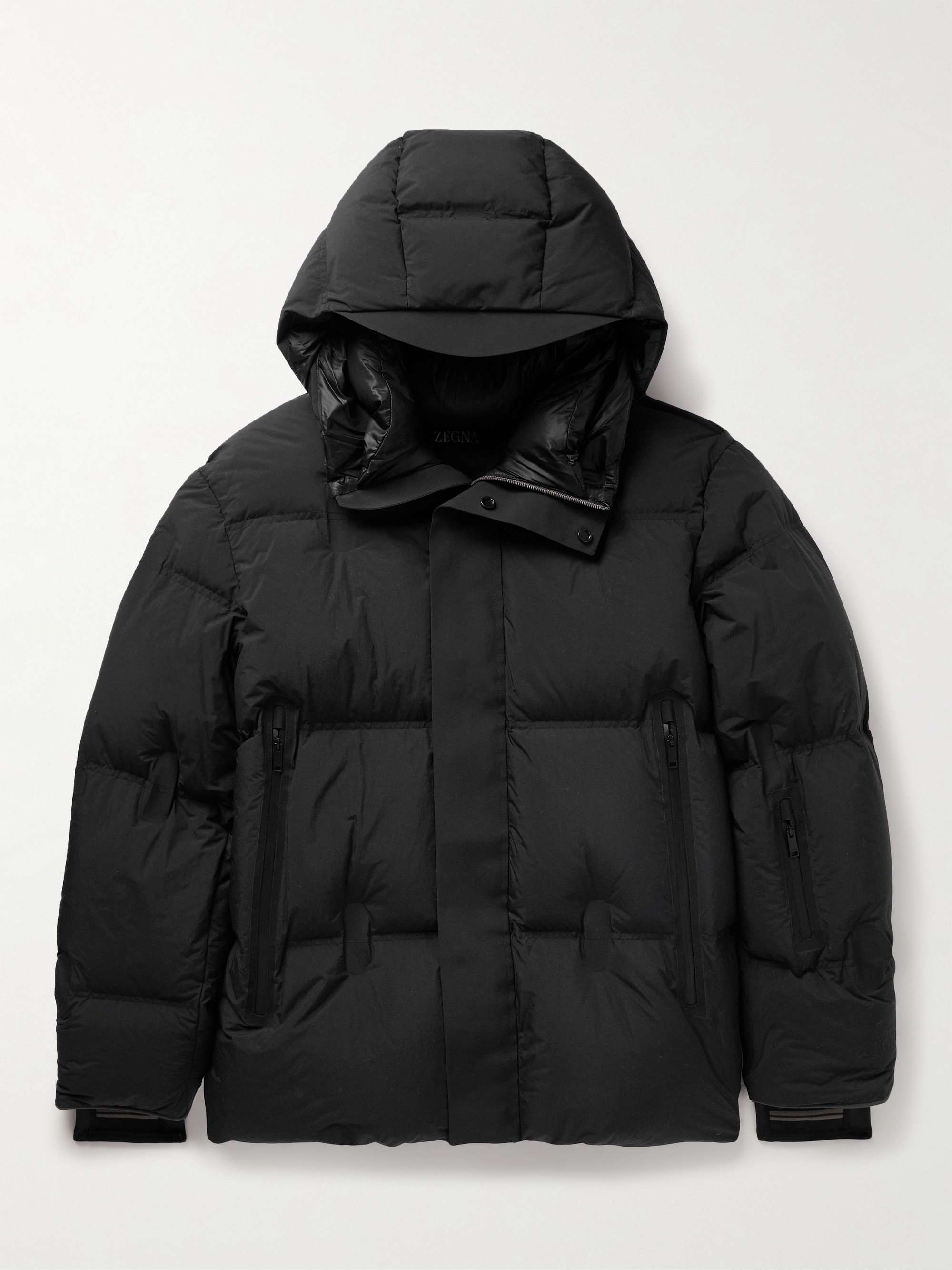 Quilted Shell Hooded Down Ski Jacket view