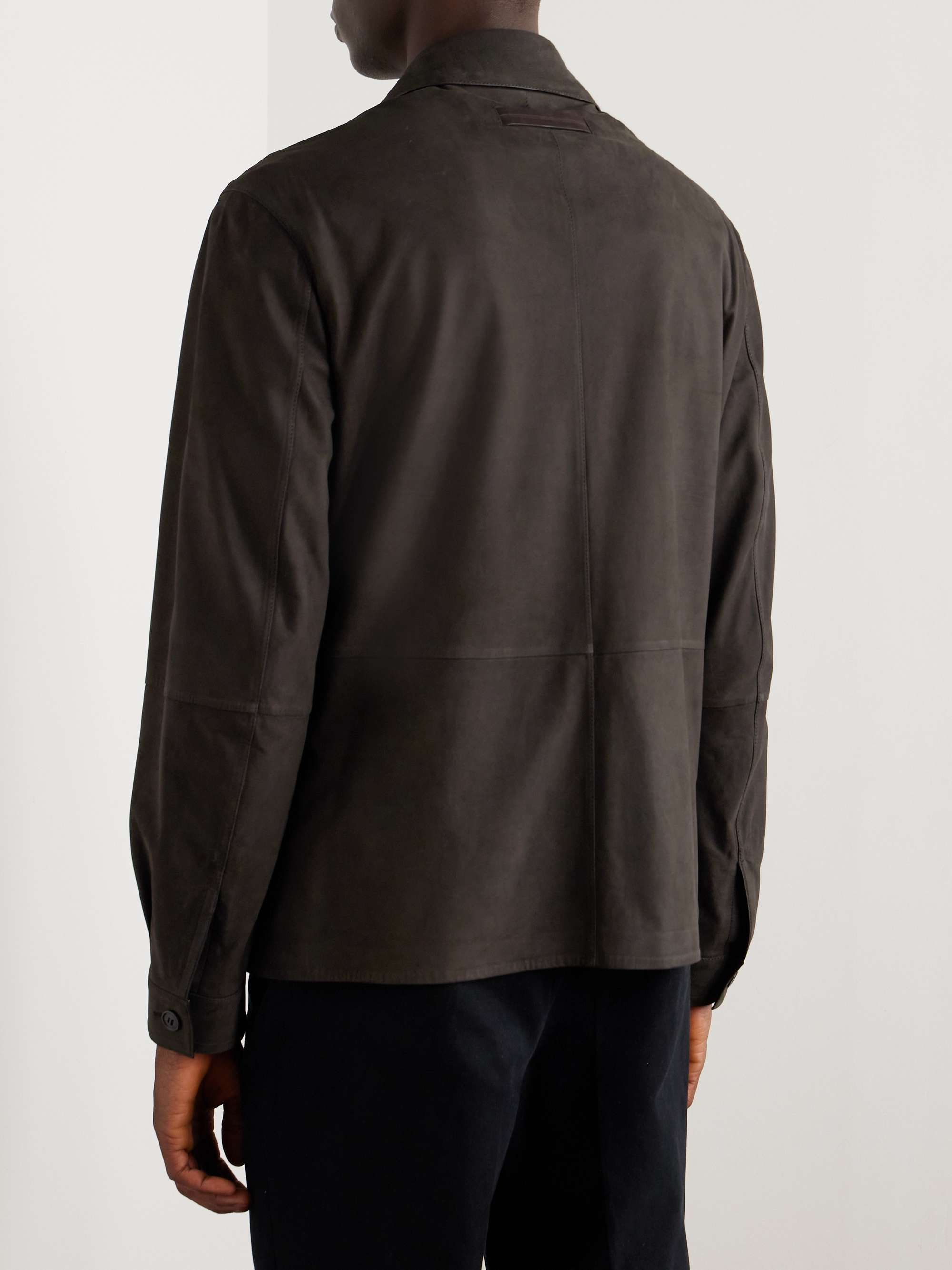 Camp-Collar Nubuck Jacket view