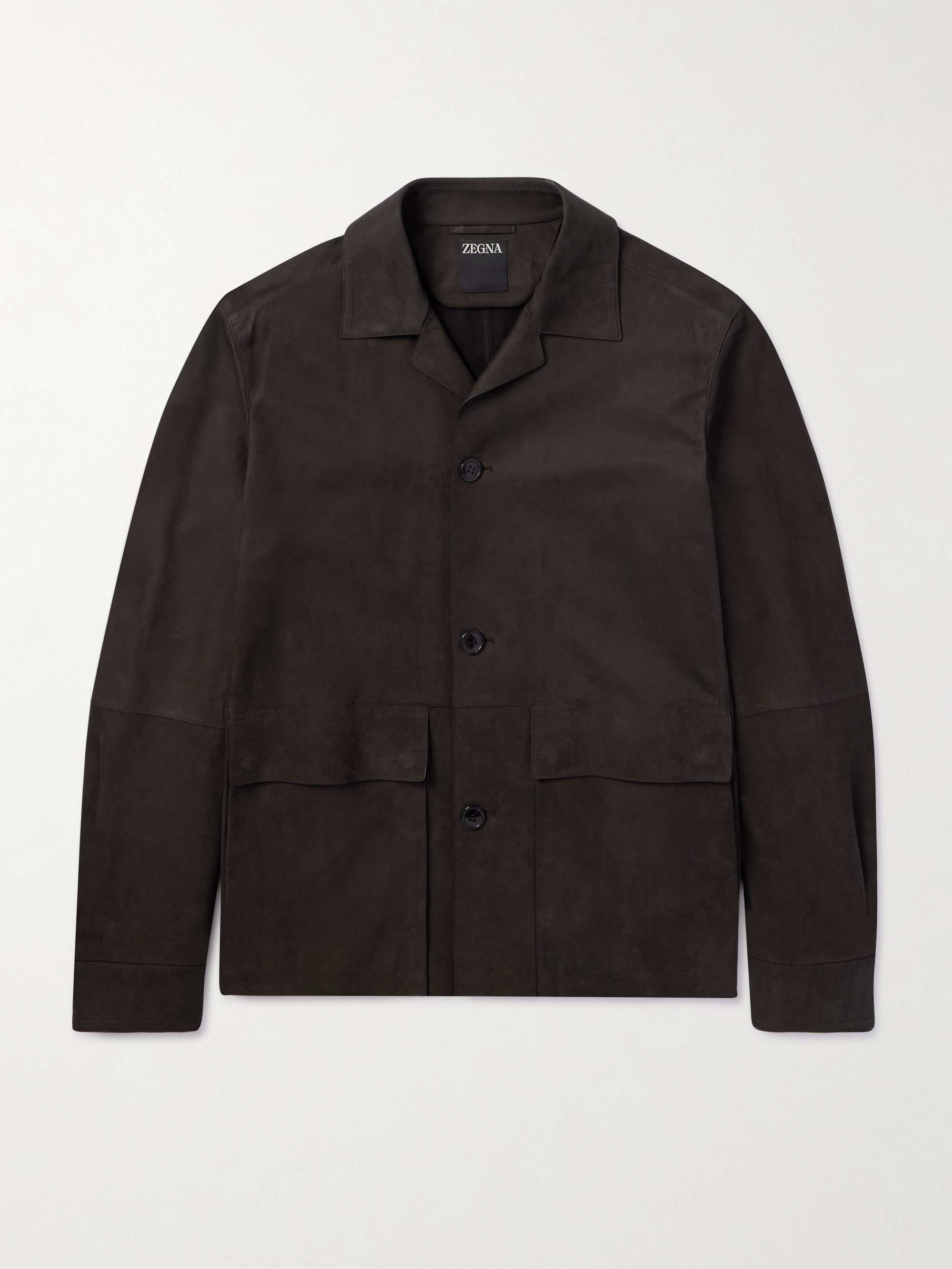 Camp-Collar Nubuck Jacket view