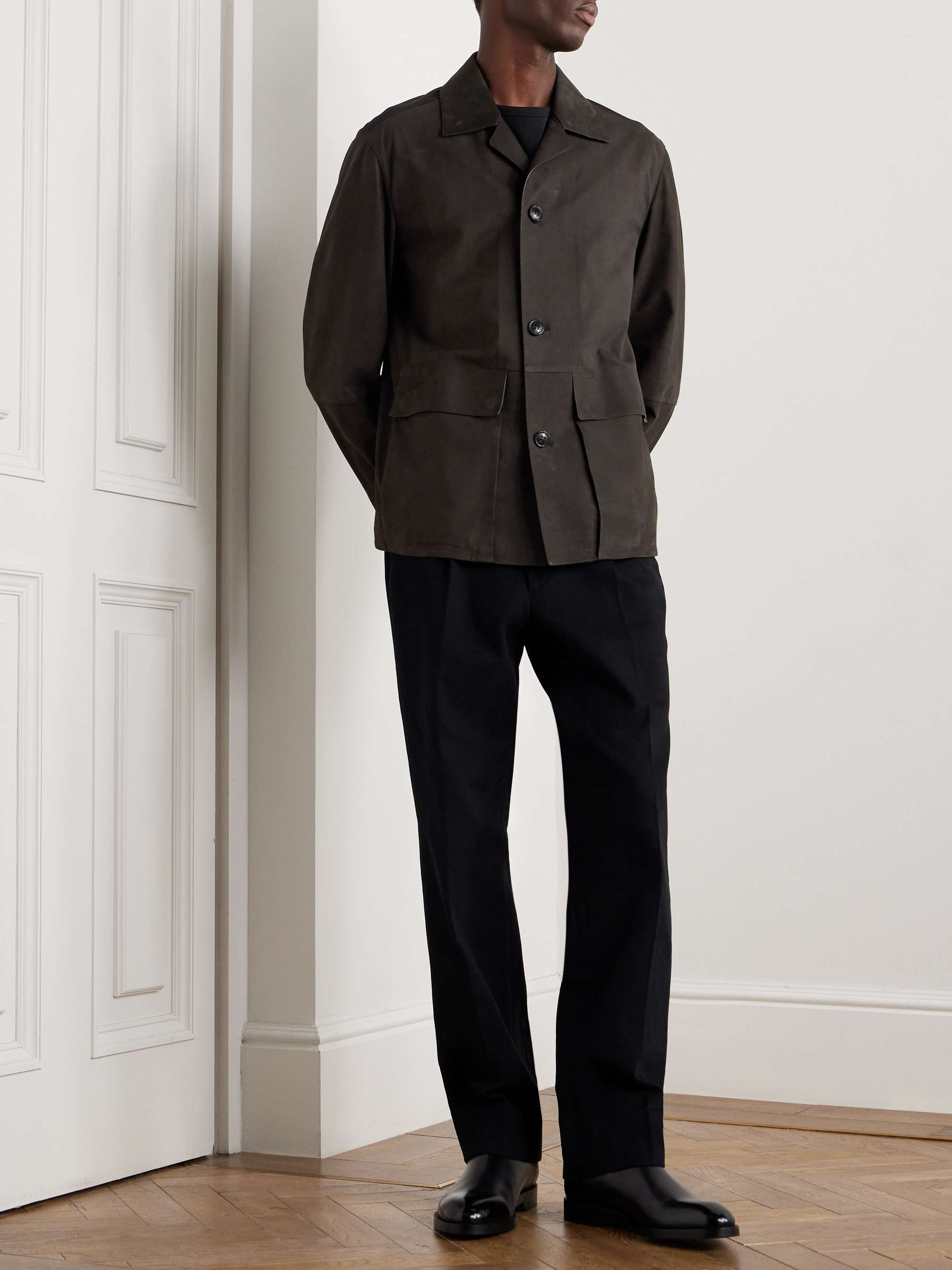 Camp-Collar Nubuck Jacket view