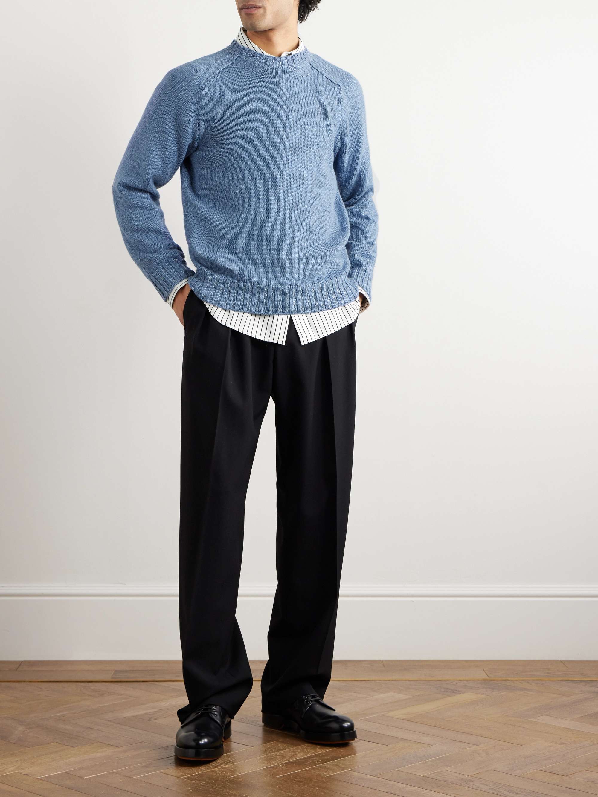 Silk, Cashmere and Linen-Blend Sweater view