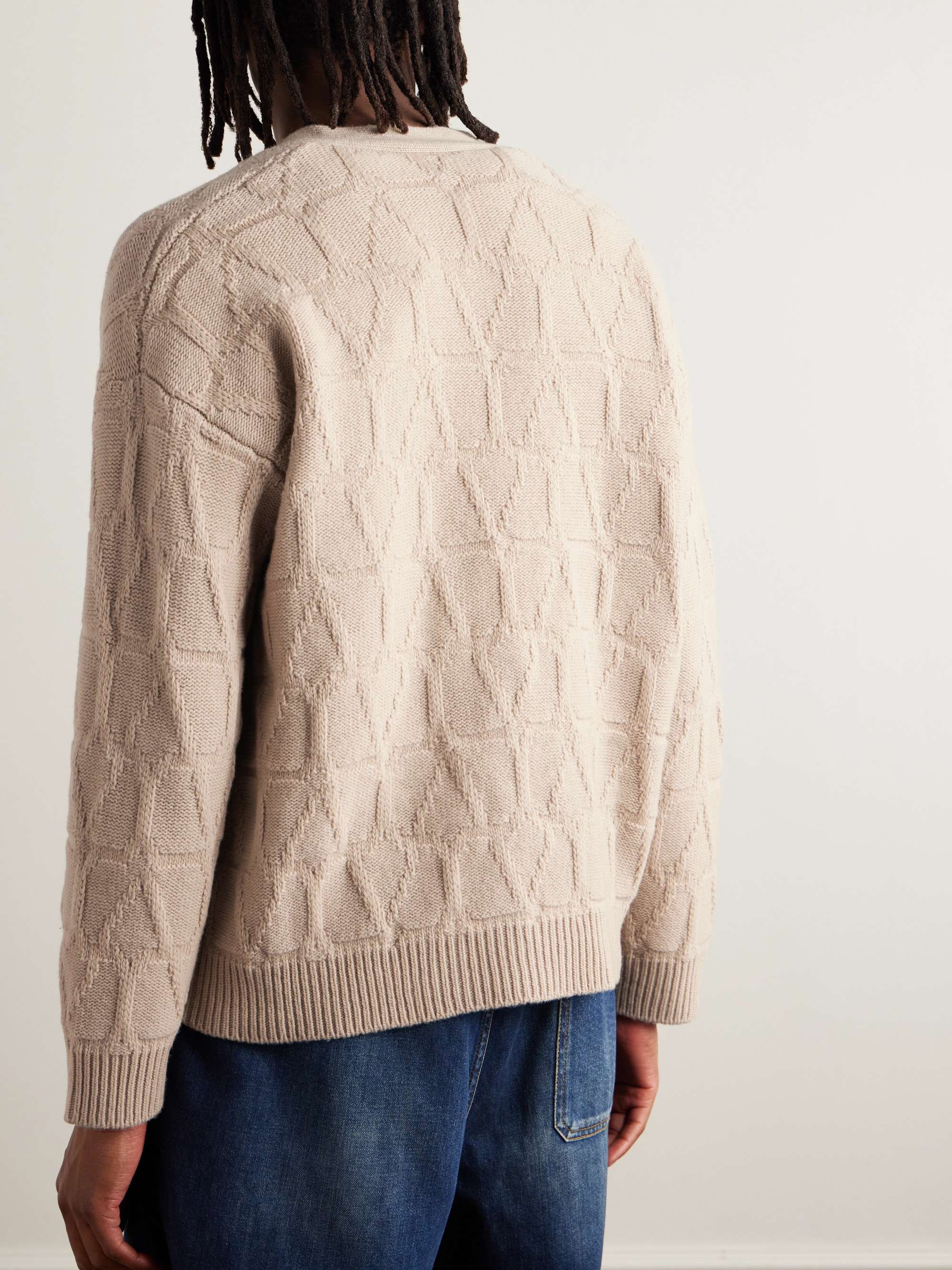 Toile Iconographe Cable-Knit Virgin Wool Cardigan view