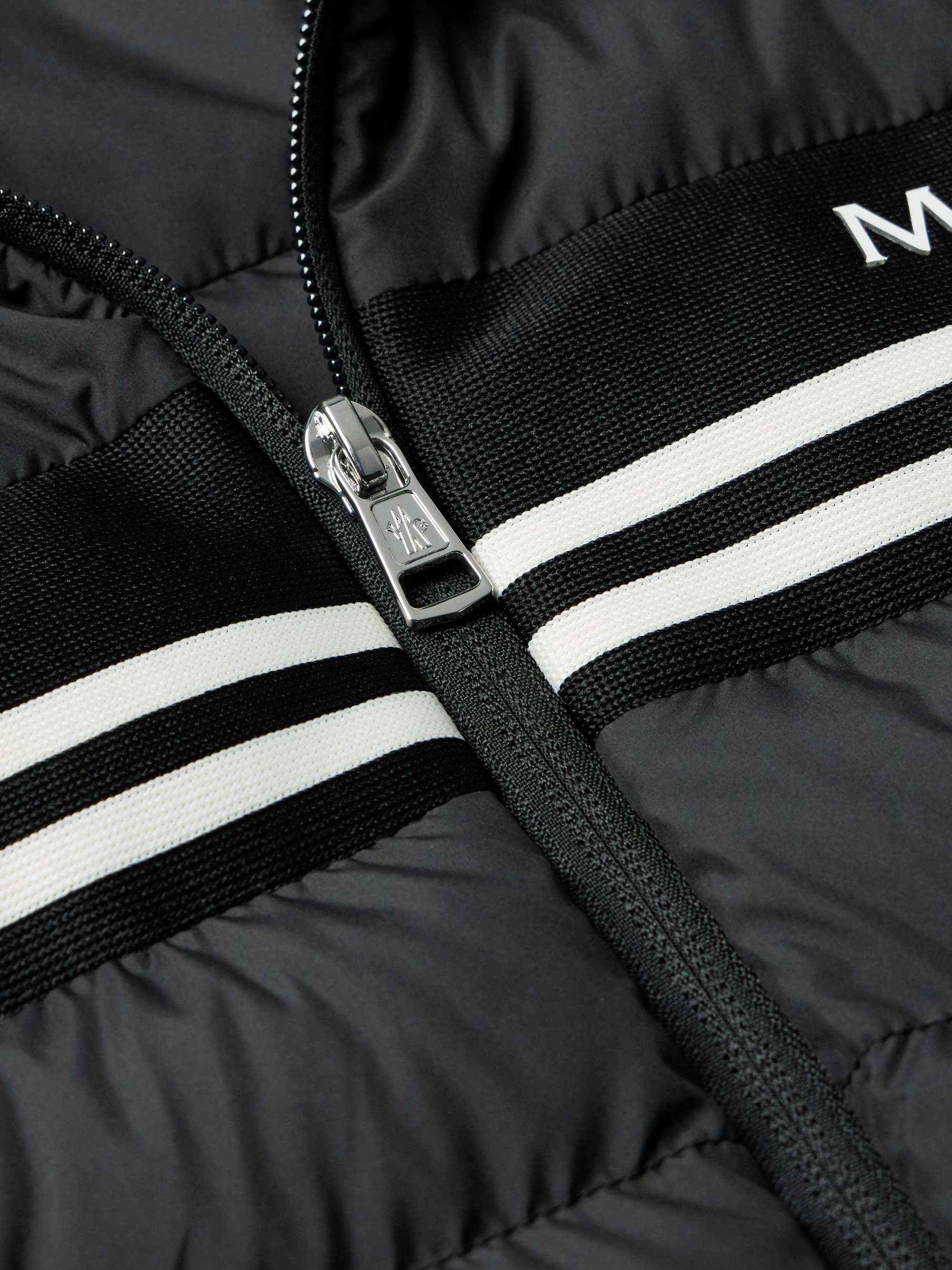 Striped Quilted Shell Down Bomber Jacket view