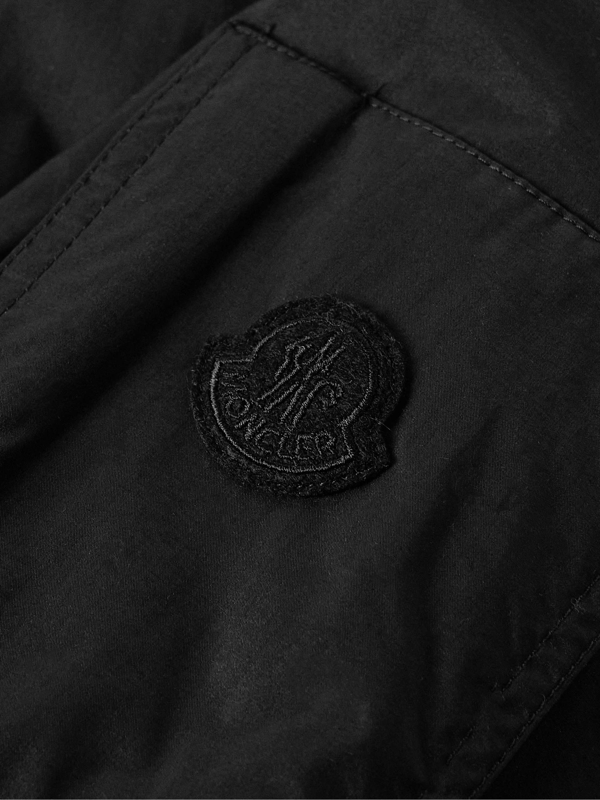 Logo-Appliquéd Shell Down Bomber Jacket view