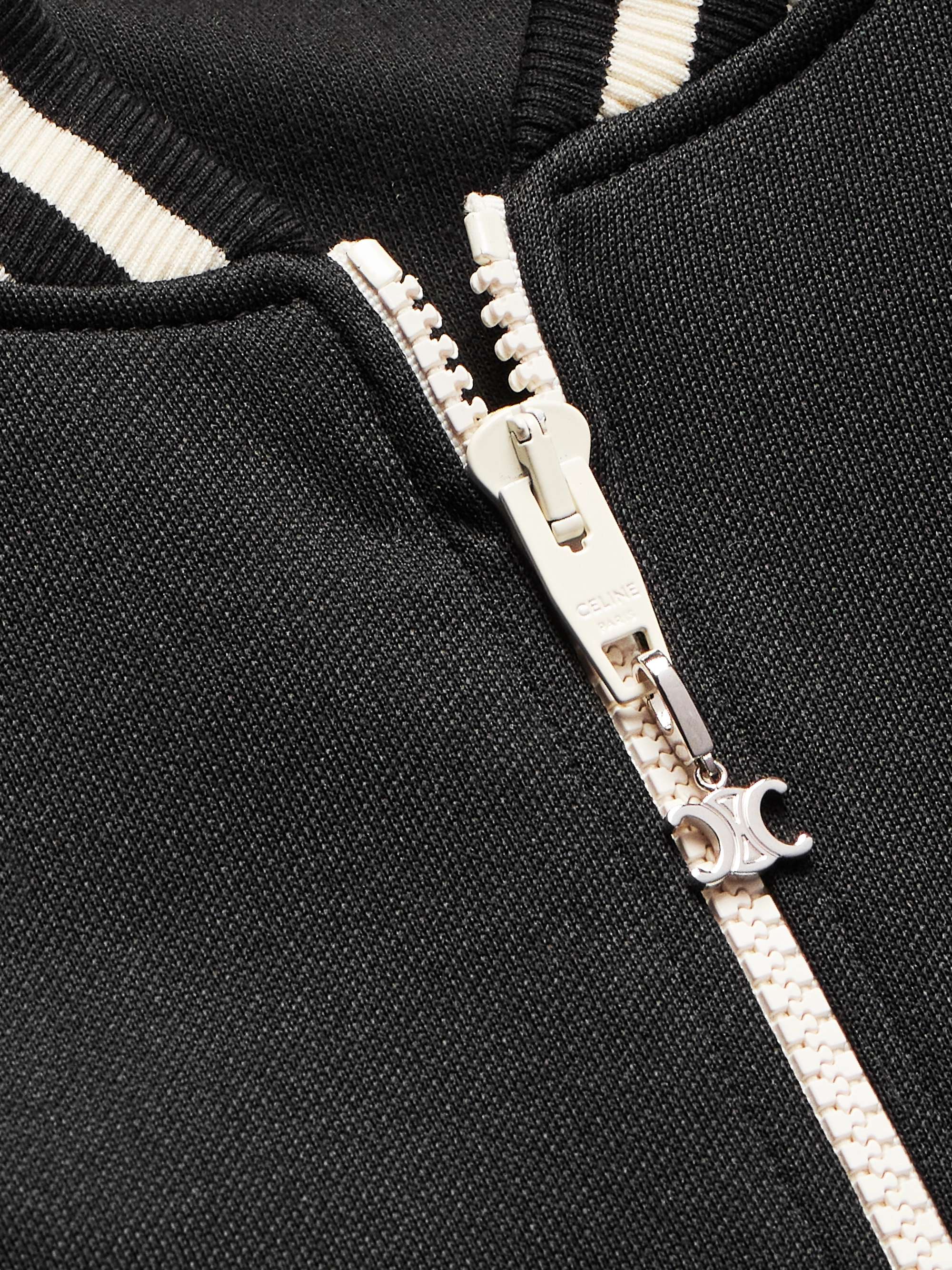 Teddy Logo-Appliquéd Cotton-Jersey Bomber Jacket view