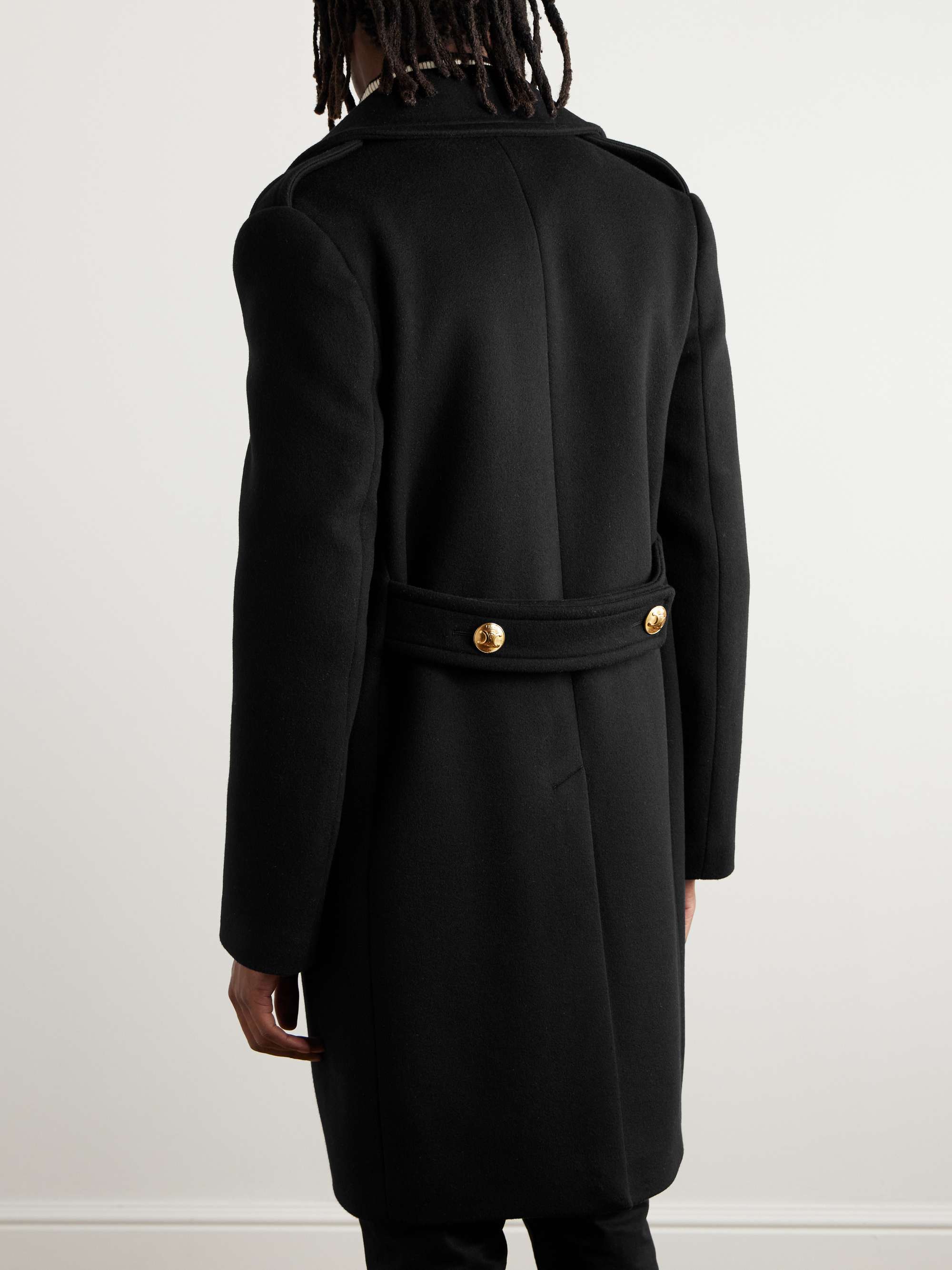Manathan Double-Breasted Wool and Cashmere-Blend Coat view