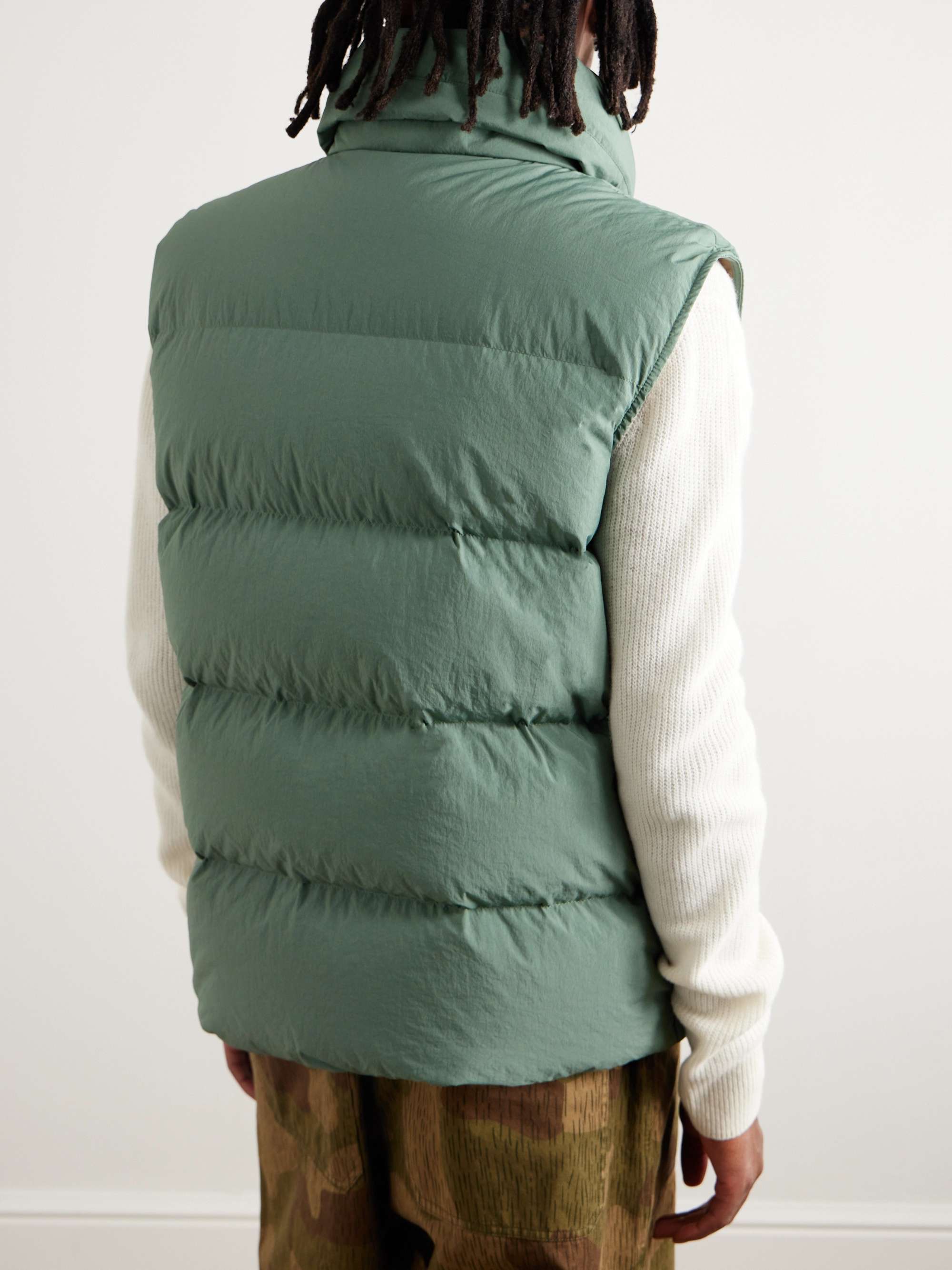 + Palm Angels Rodmar Logo-Appliquéd Quilted Shell Down Gilet view