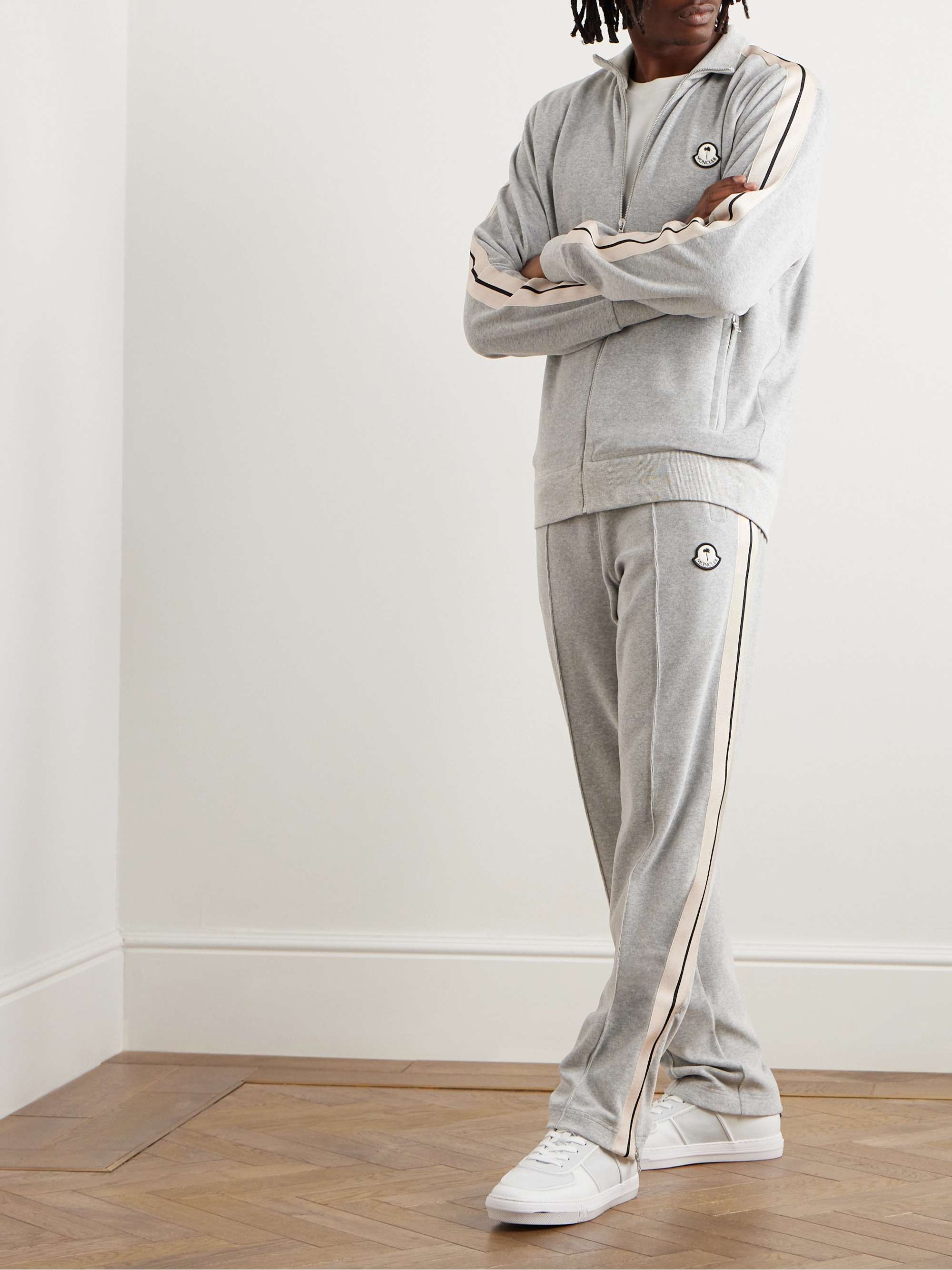 + Palm Angels Logo-Appliquéd Chenille Track Jacket view