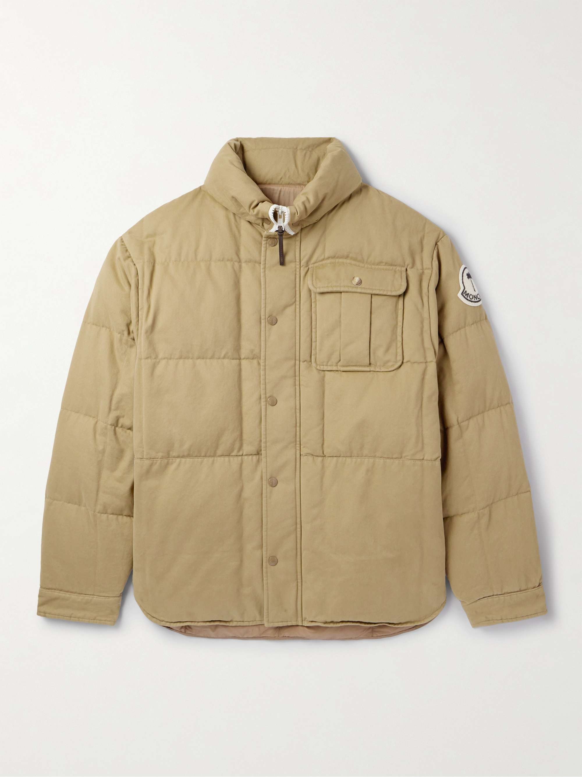 + Palm Angels Quilted Cotton-Gabardine Down Jacket view