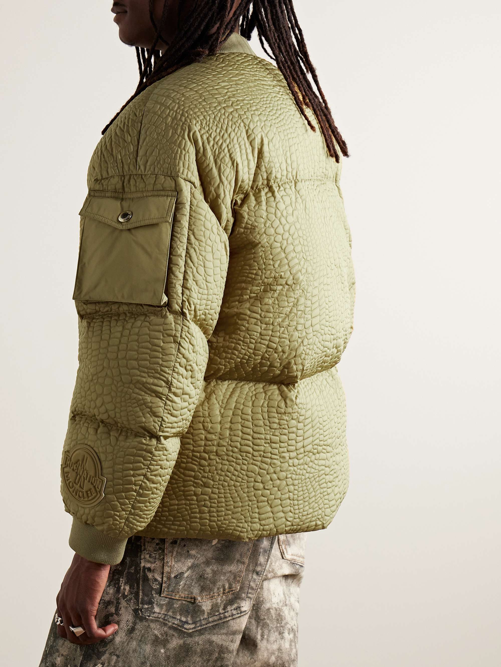 + Roc Nation by Jay-Z Centaurus Croc-Effect Quilted Shell Down Jacket view