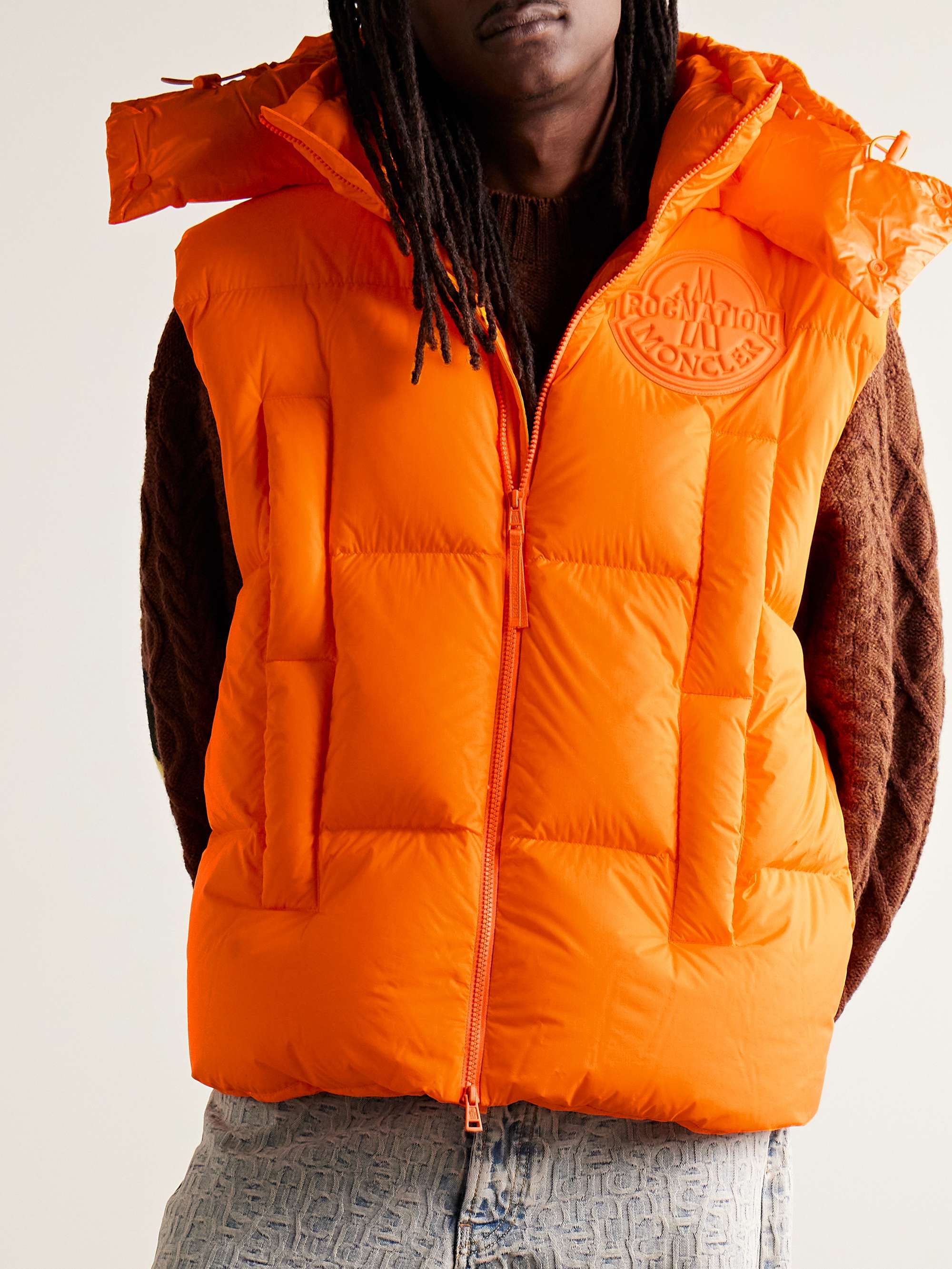 + Roc Nation by Jay-Z Apus Oversized Quilted Shell Hooded Down Gilet view