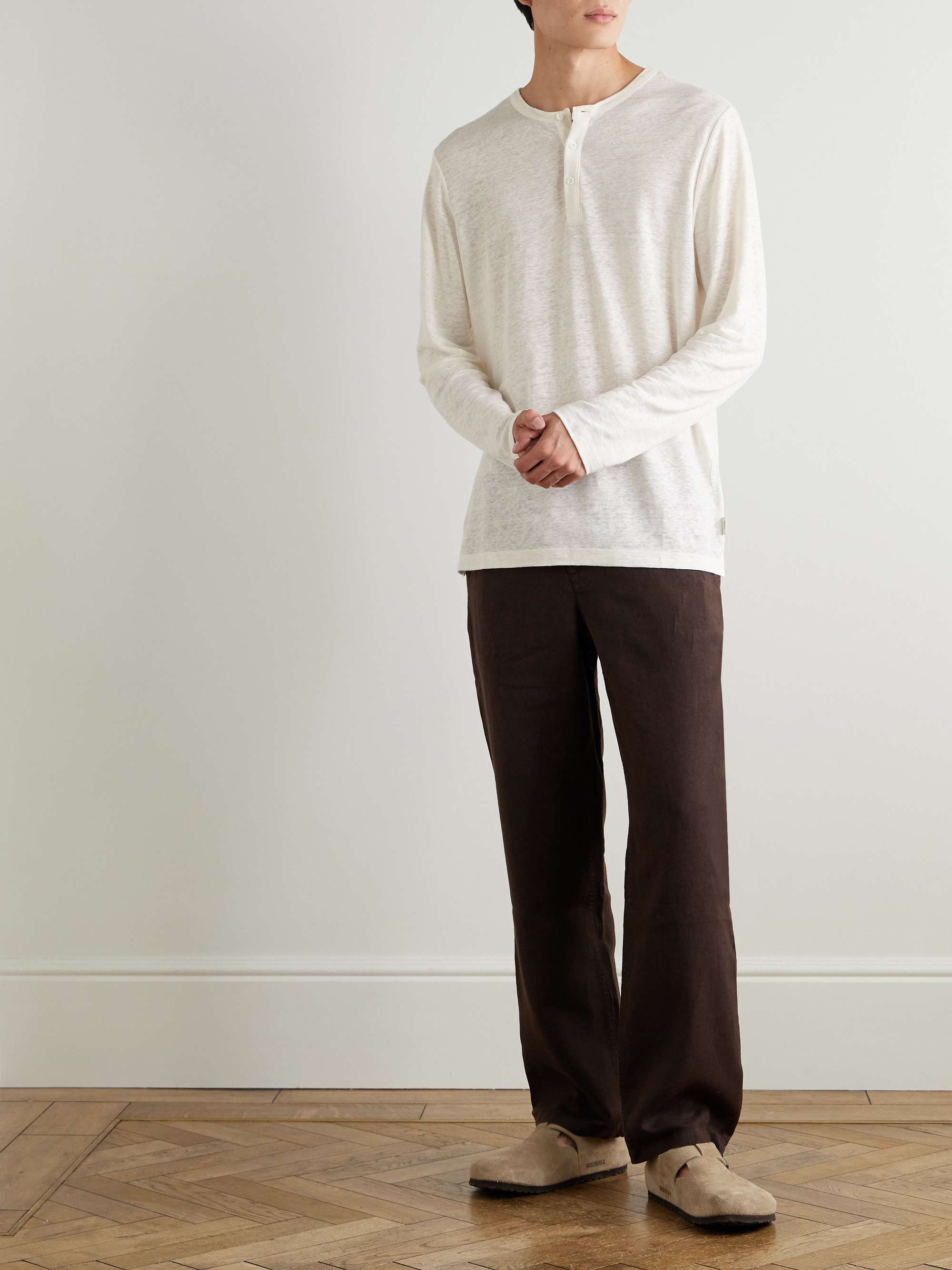 Linen-Jersey Henley T-Shirt view