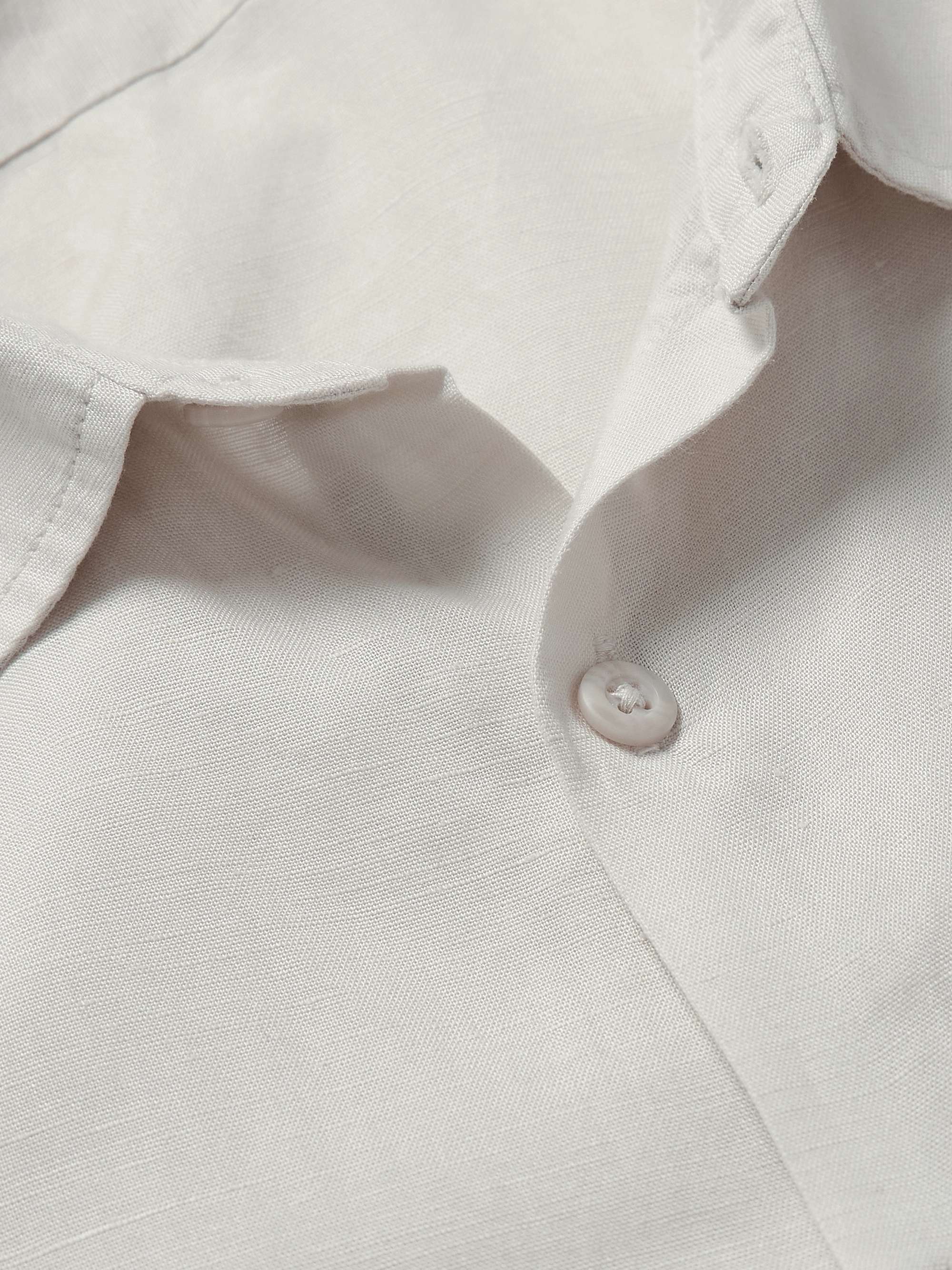Air Spread-Collar Linen and Lyocell-Blend Shirt view