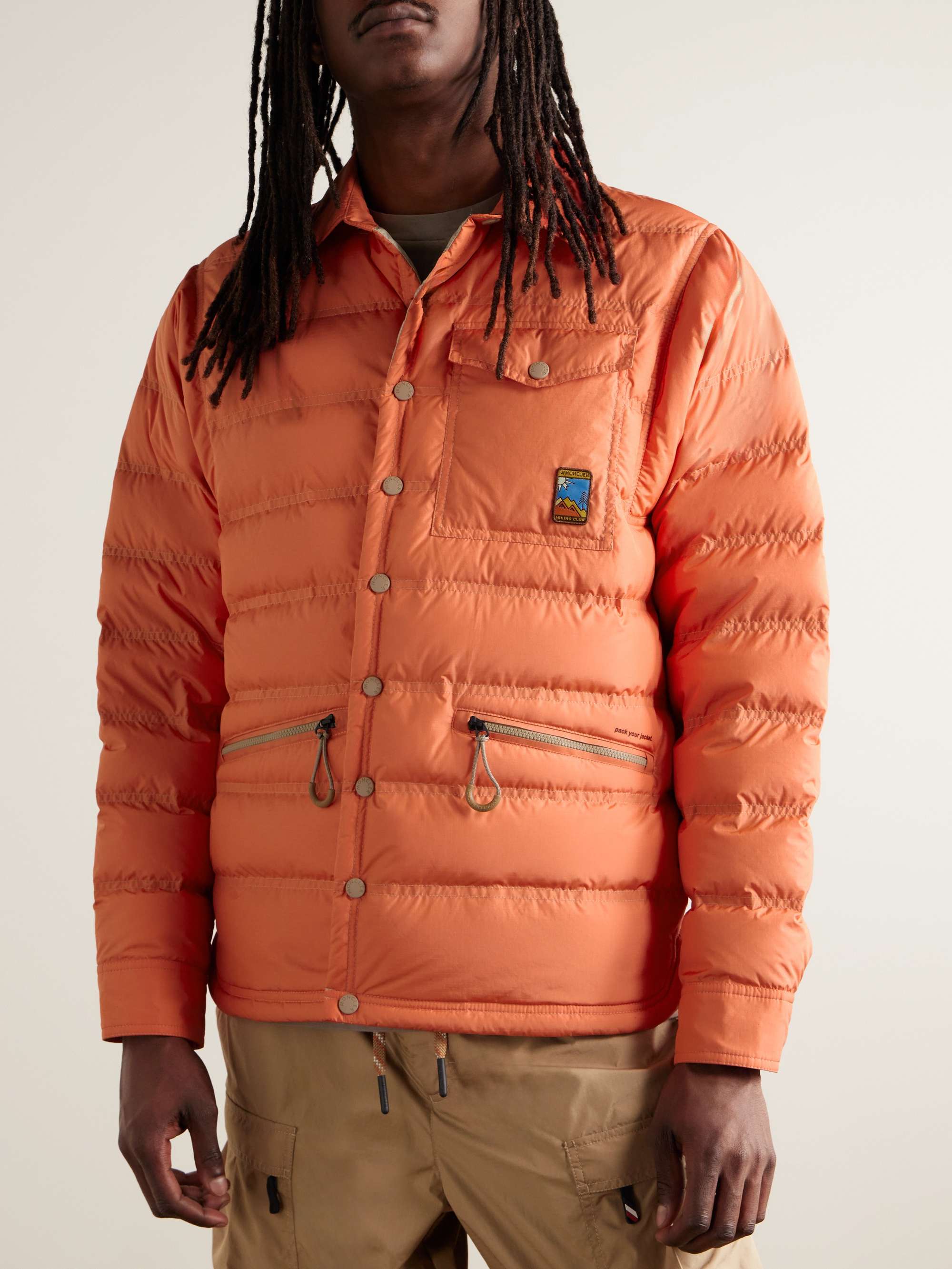 Lavachey Logo-Appliquéd Quilted Ripstop Down Jacket view