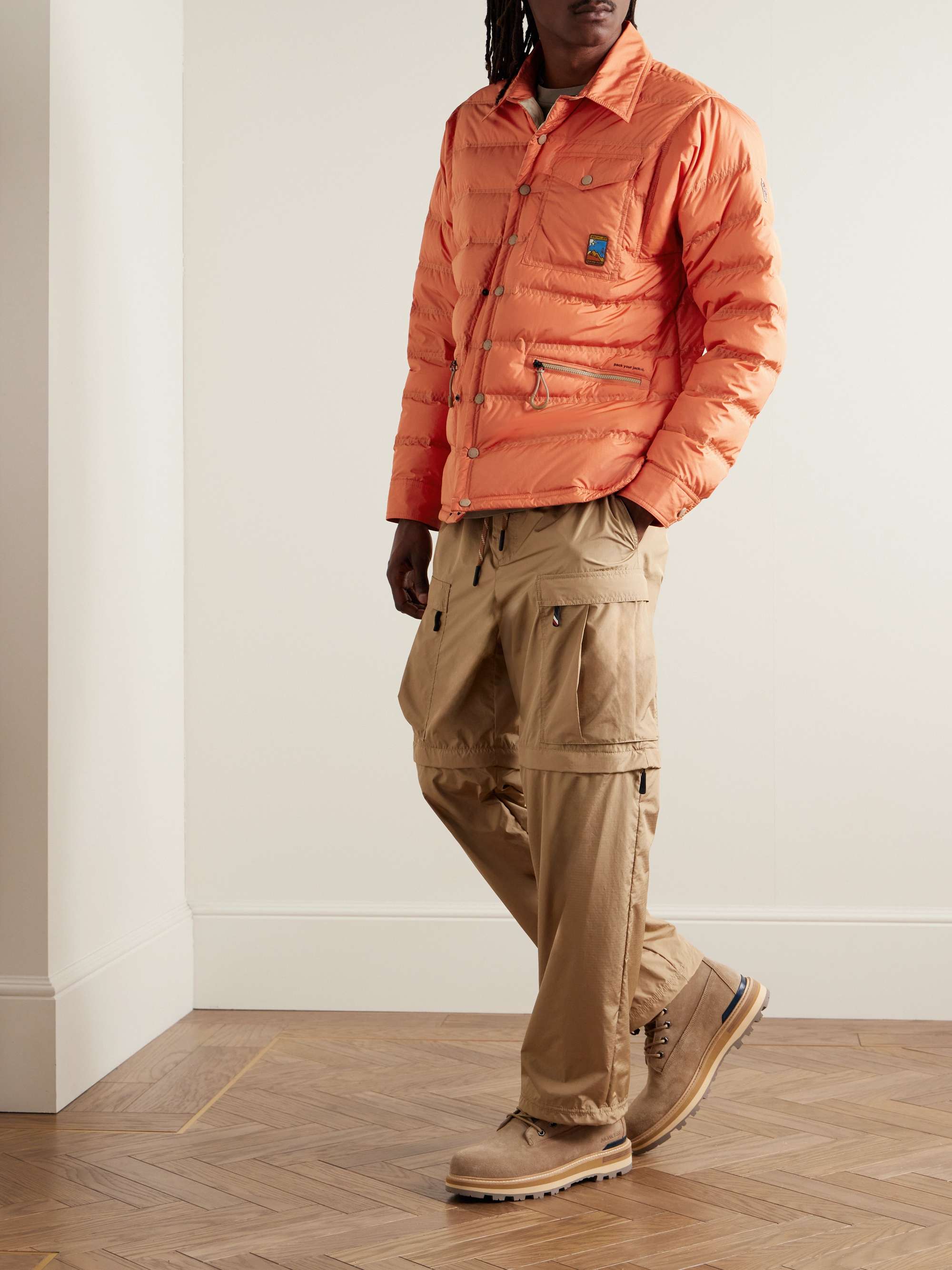 Lavachey Logo-Appliquéd Quilted Ripstop Down Jacket view