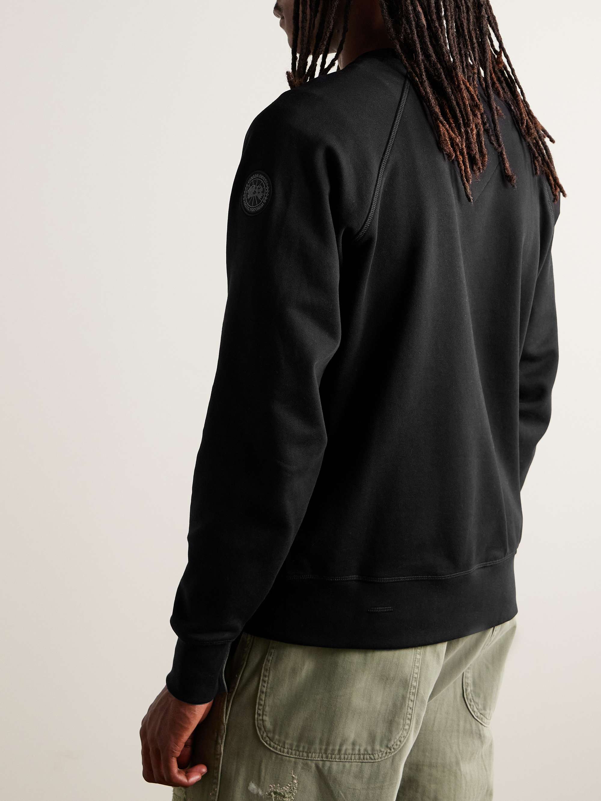 Huron Logo-Appliquéd Loopback Cotton-Jersey Sweatshirt view