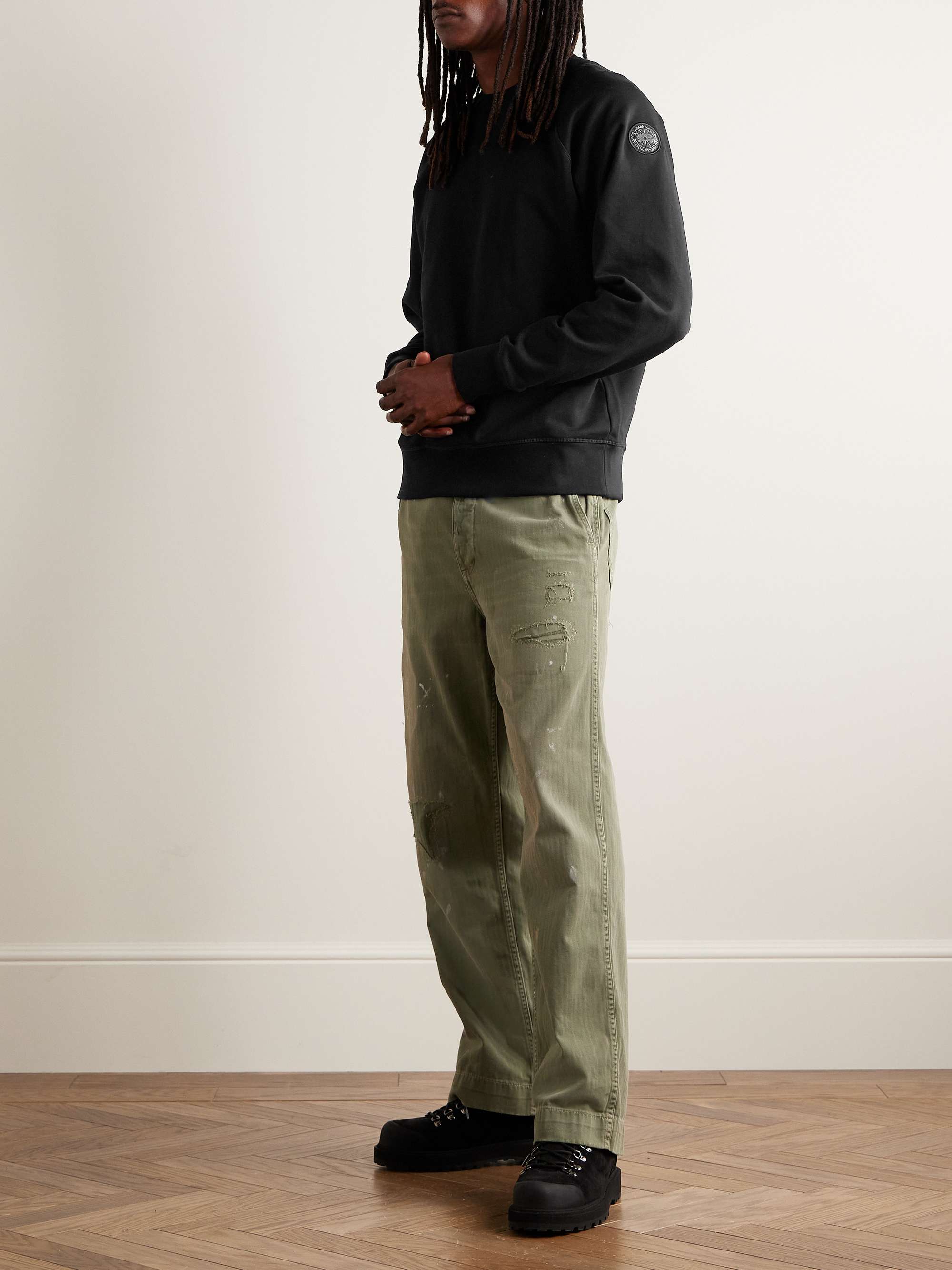 Huron Logo-Appliquéd Loopback Cotton-Jersey Sweatshirt view