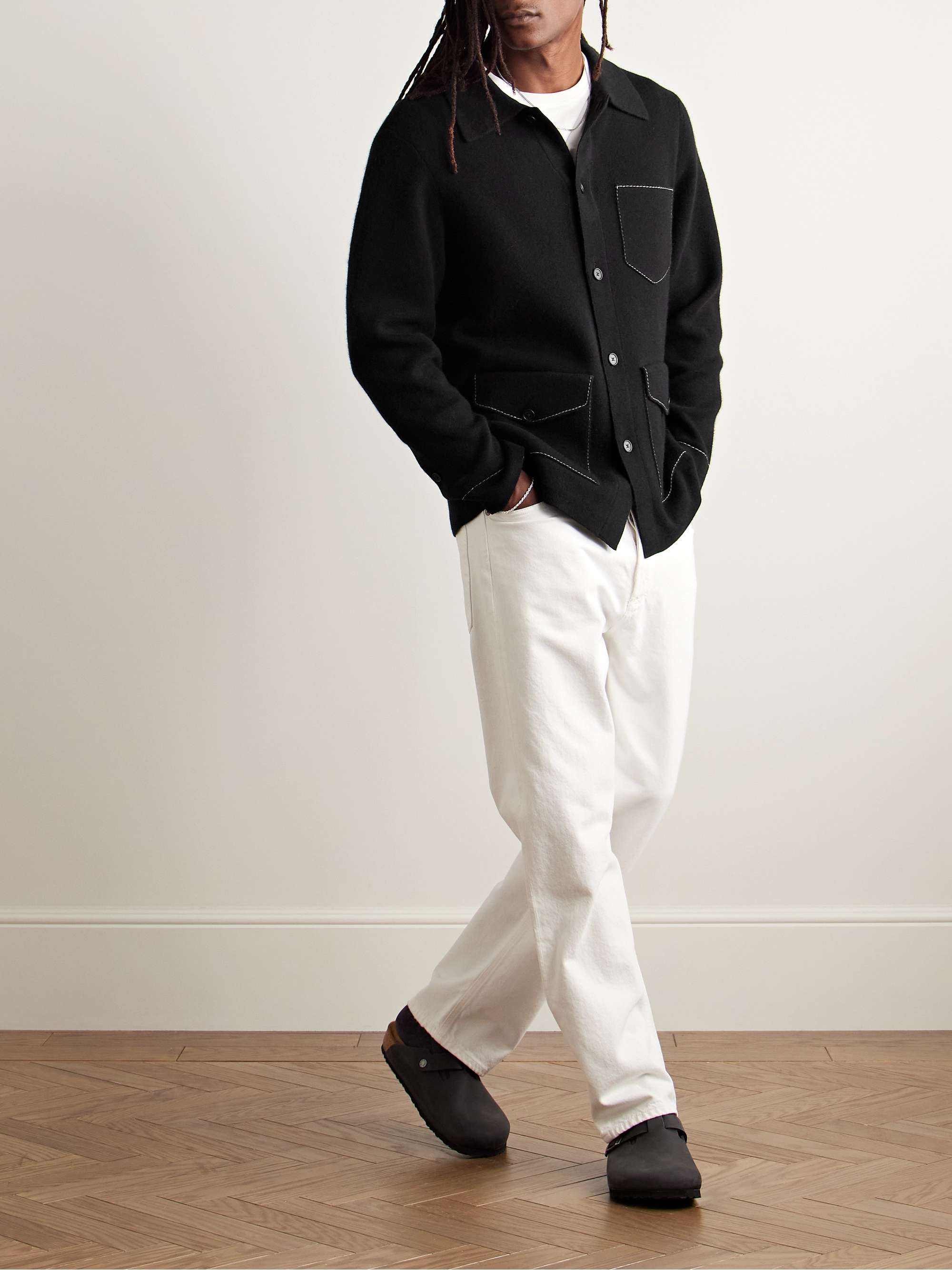 Industry Topstitched Cashmere Jacket view