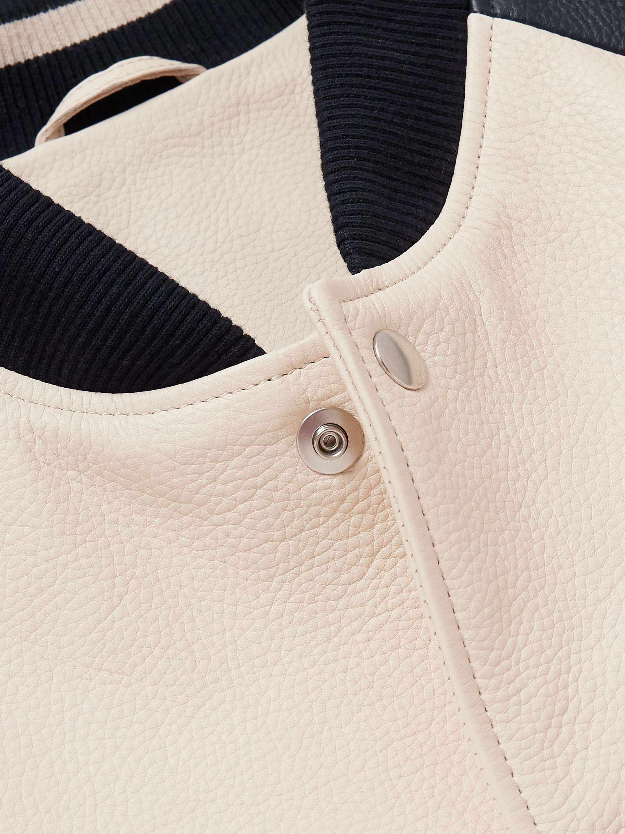 Full-Grain Leather Varsity Jacket view