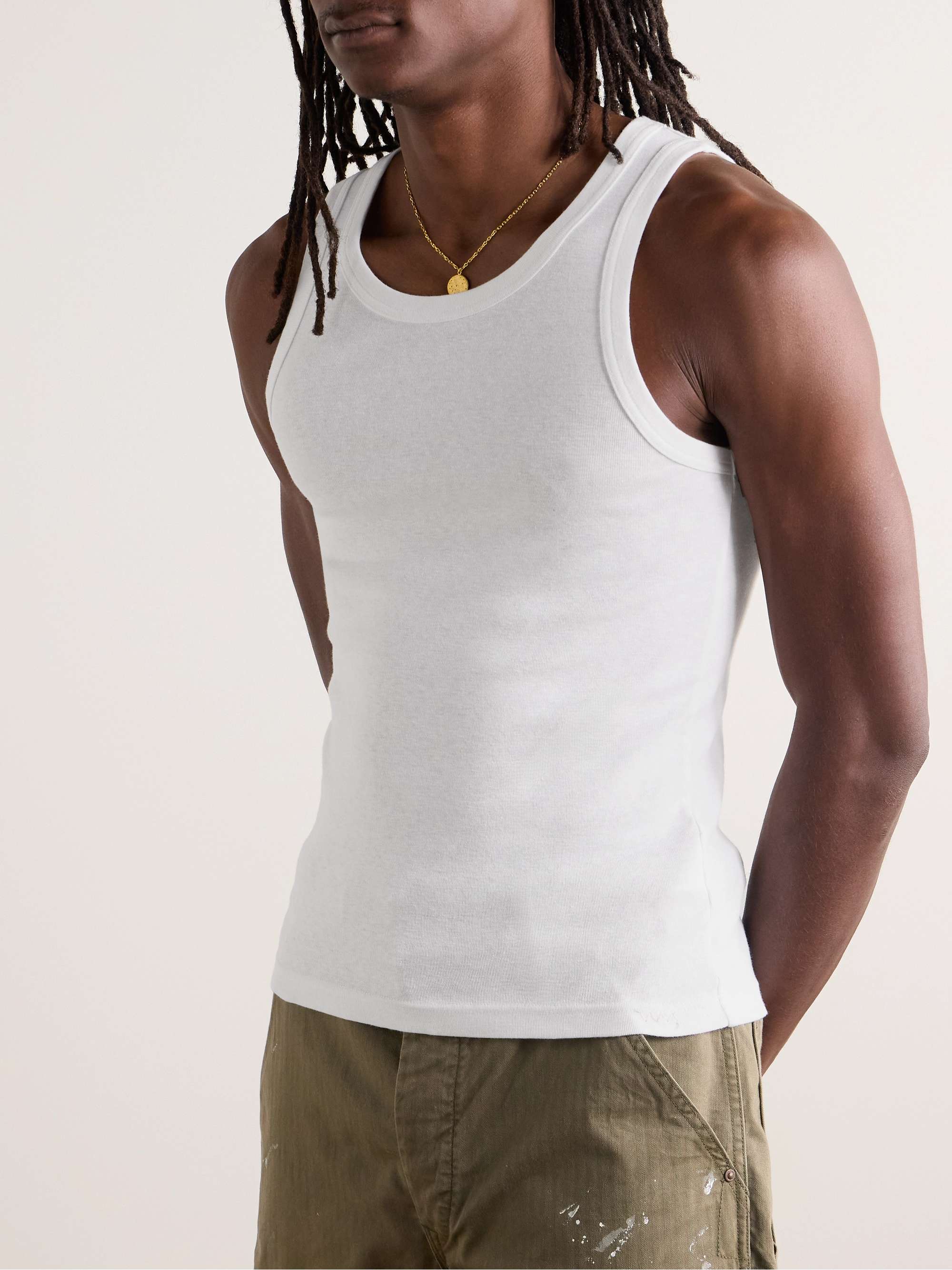 Sublig Three-Pack Cotton-Blend Jersey Tank Tops view