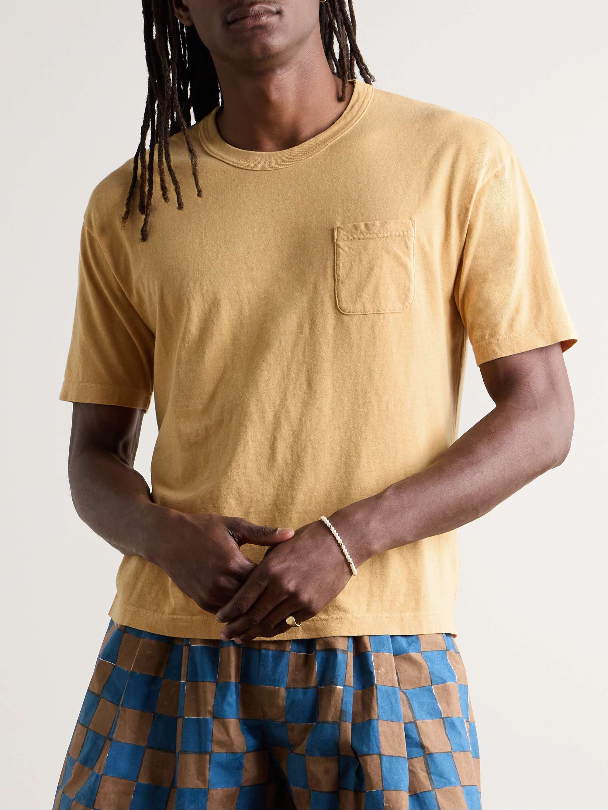 Jumbo Garment-Dyed Cotton-Blend Jersey T-Shirt view