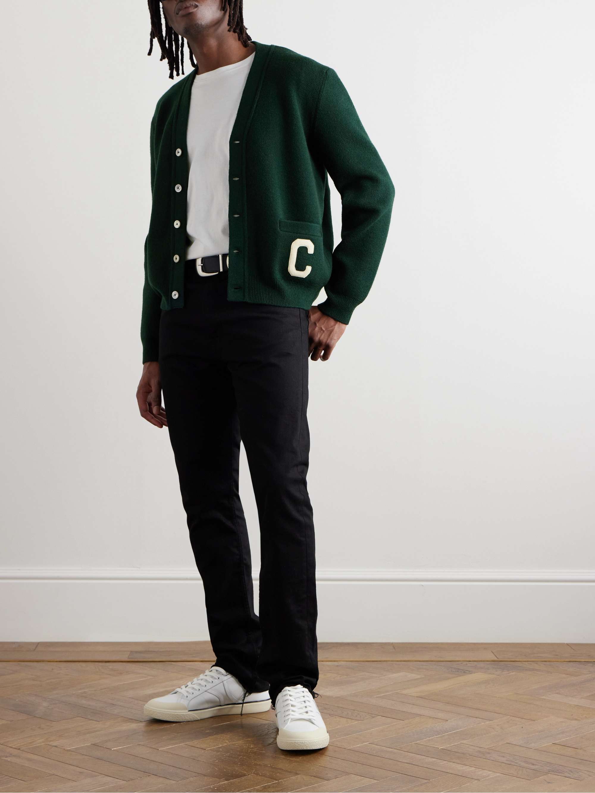 Logo-Appliquéd Wool Cardigan view
