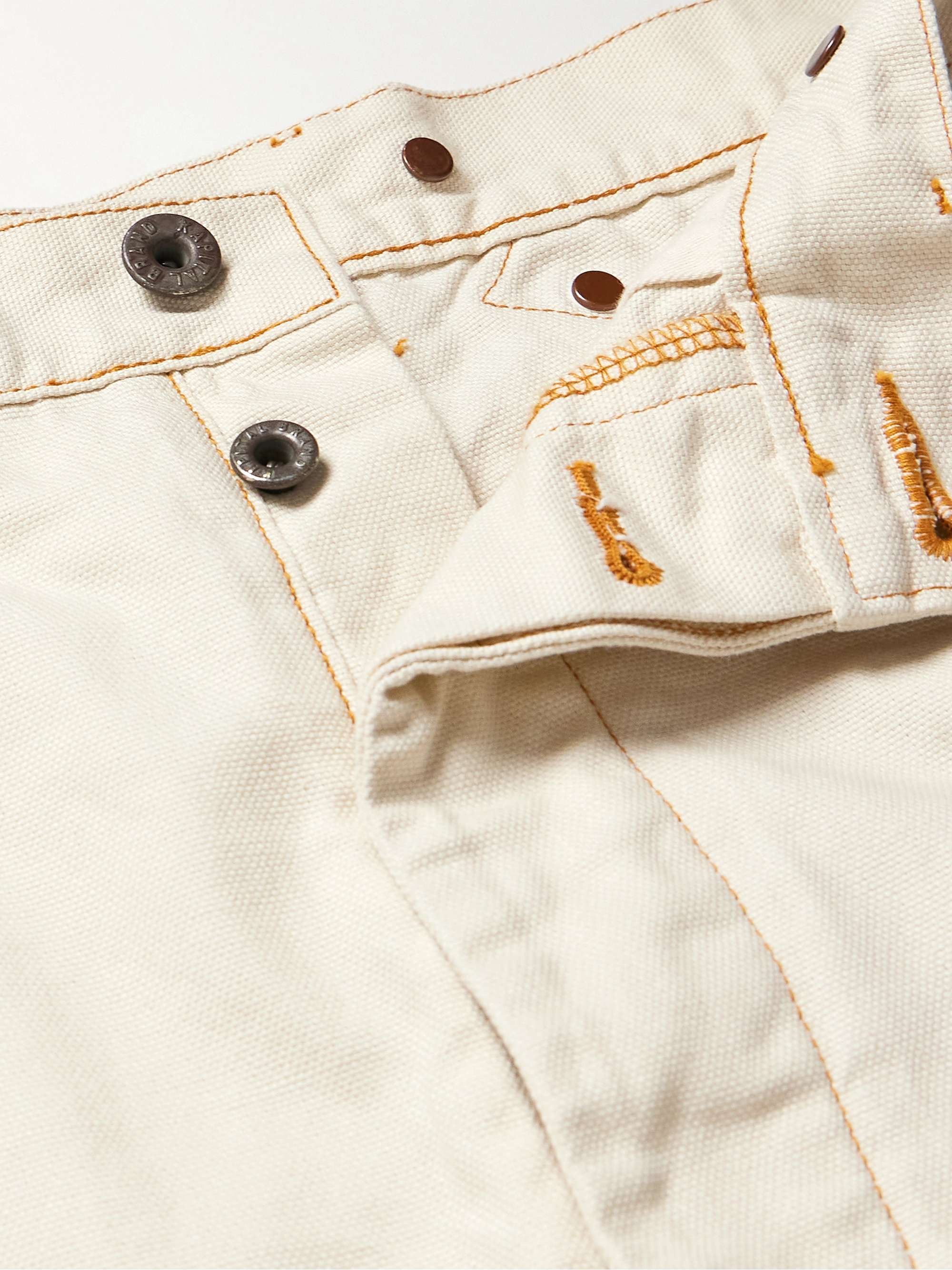 Lumber Tapered Embroidered Cotton-Canvas Cargo Trousers view