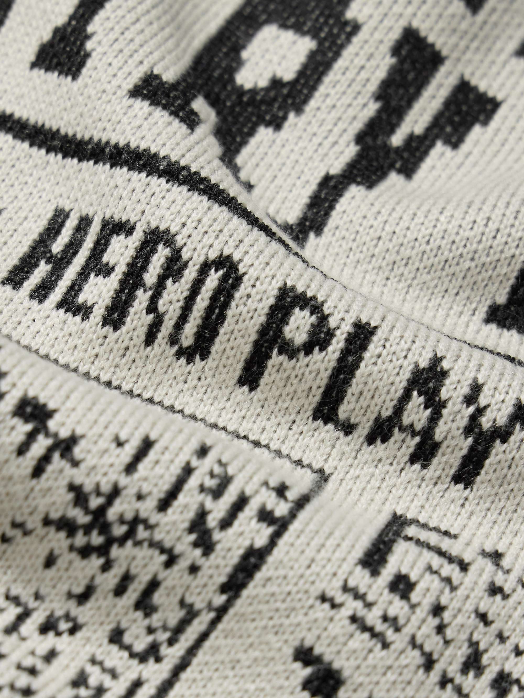 8G Newspaper Intarsia-Knit Sweater view