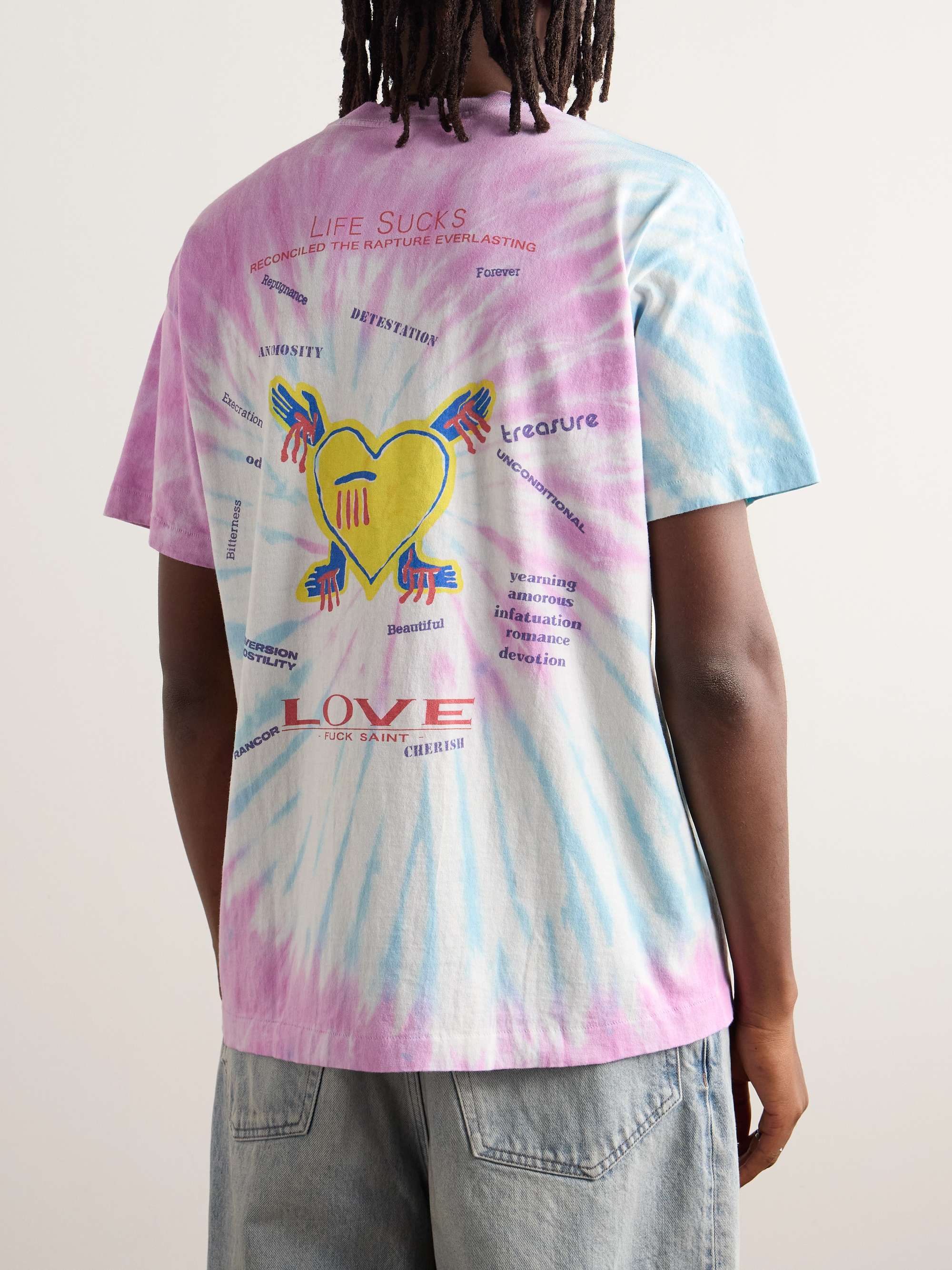 + LASTMAN Tie-Dyed Printed Cotton-Jersey T-Shirt view