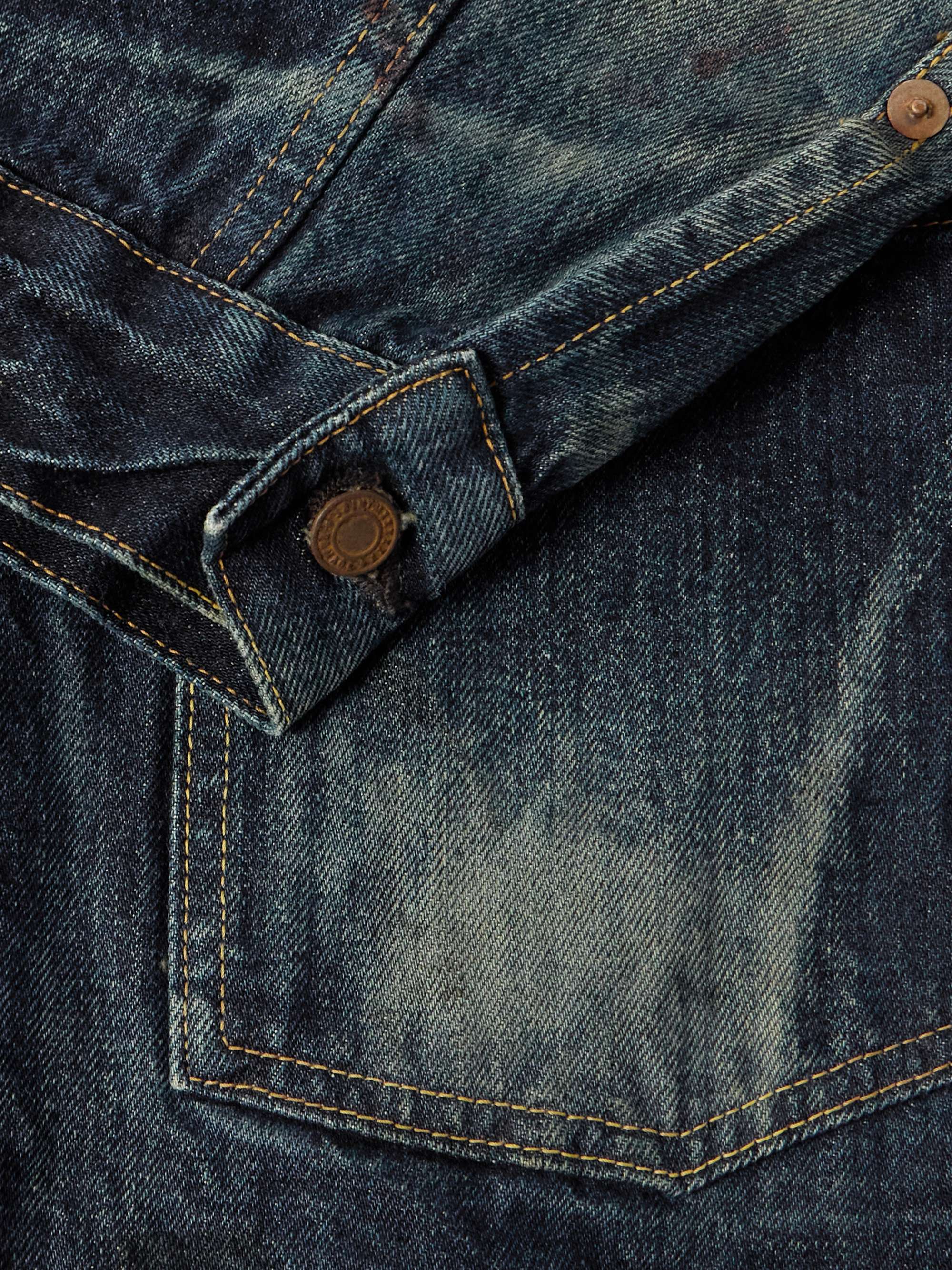 Distressed Pleated Denim Jacket view