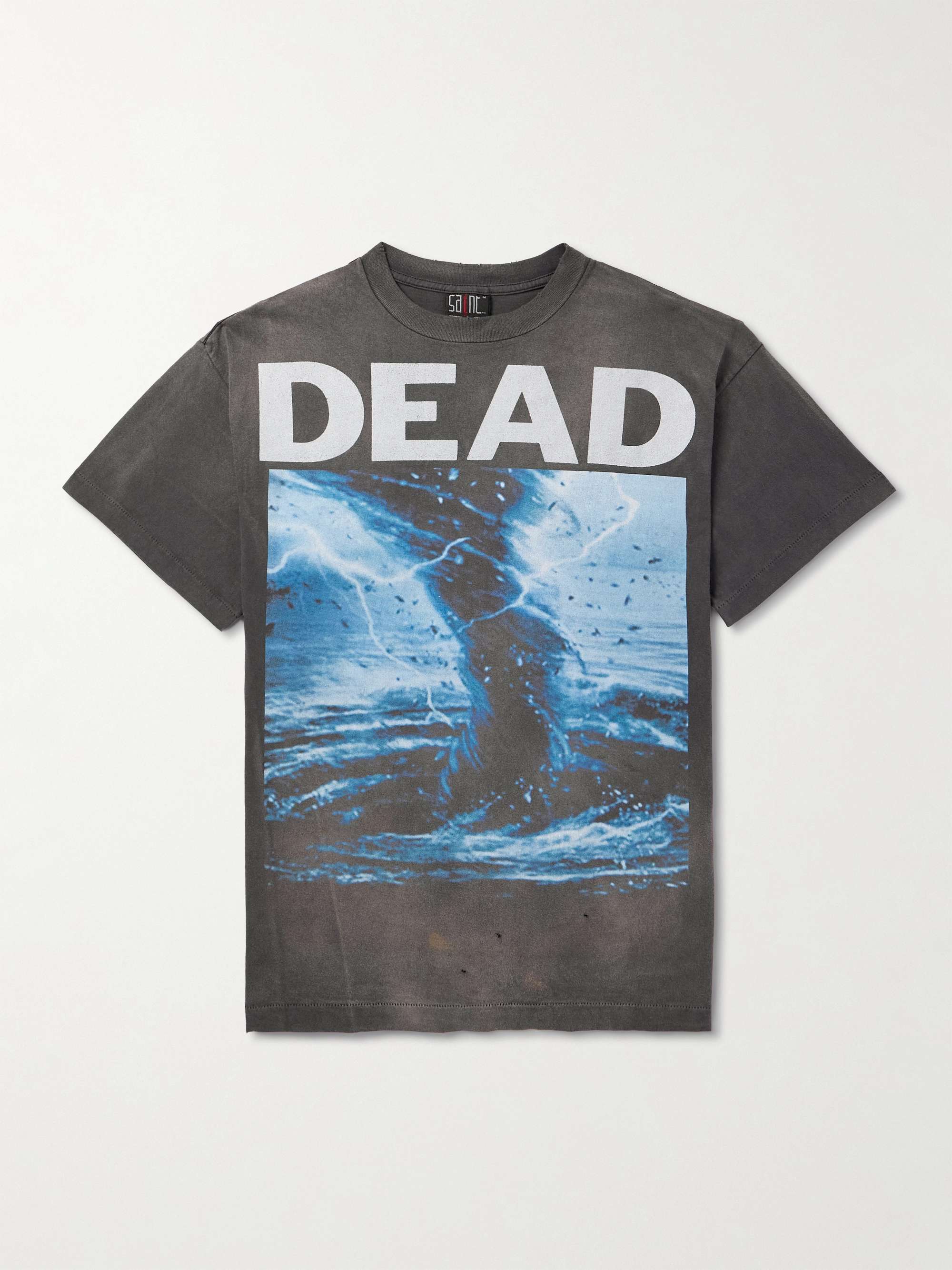 Dead Heathen Printed Distressed Cotton-Jersey T-Shirt view
