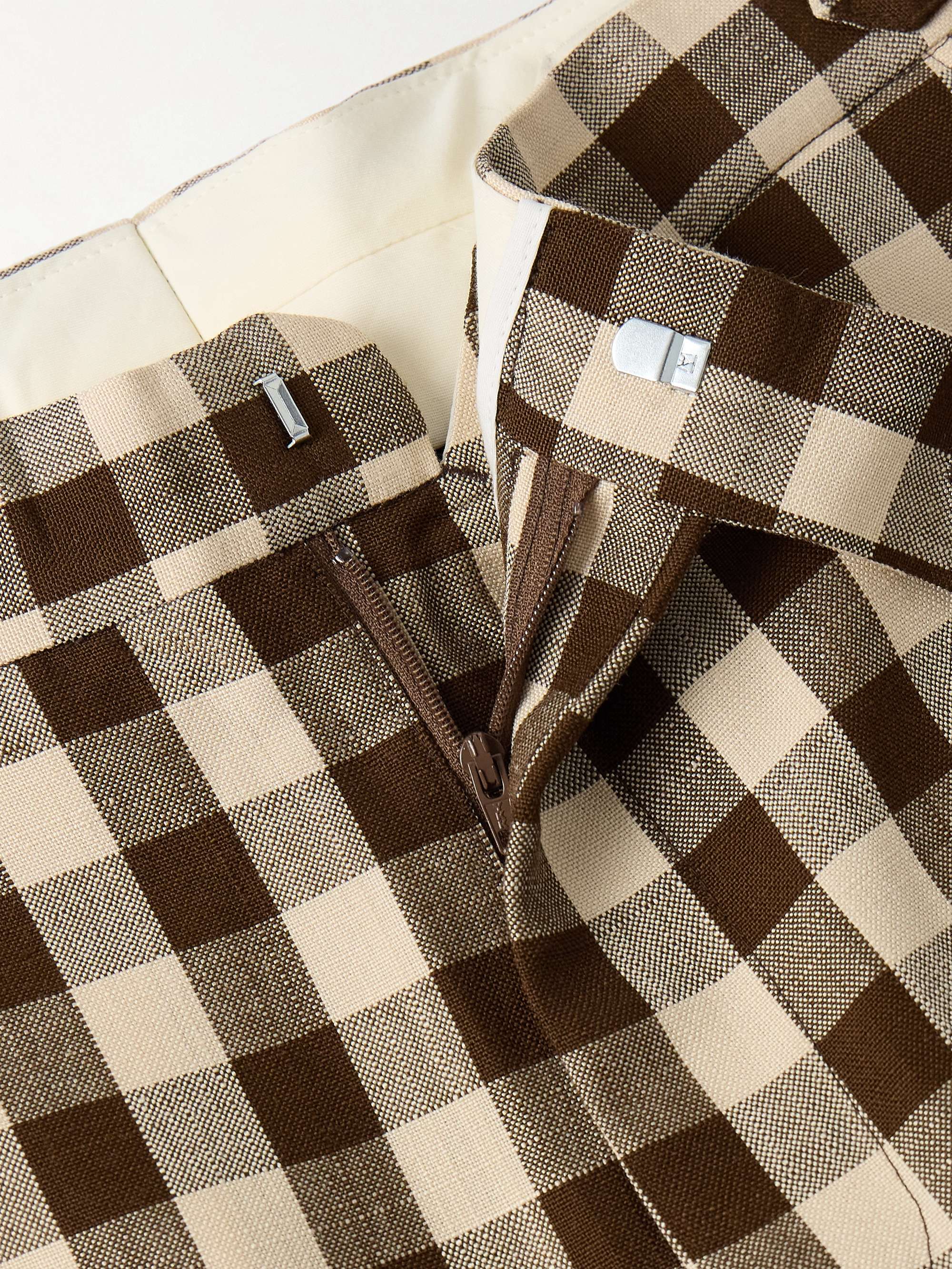Gilbert Straight-Leg Checked Woven Trousers view