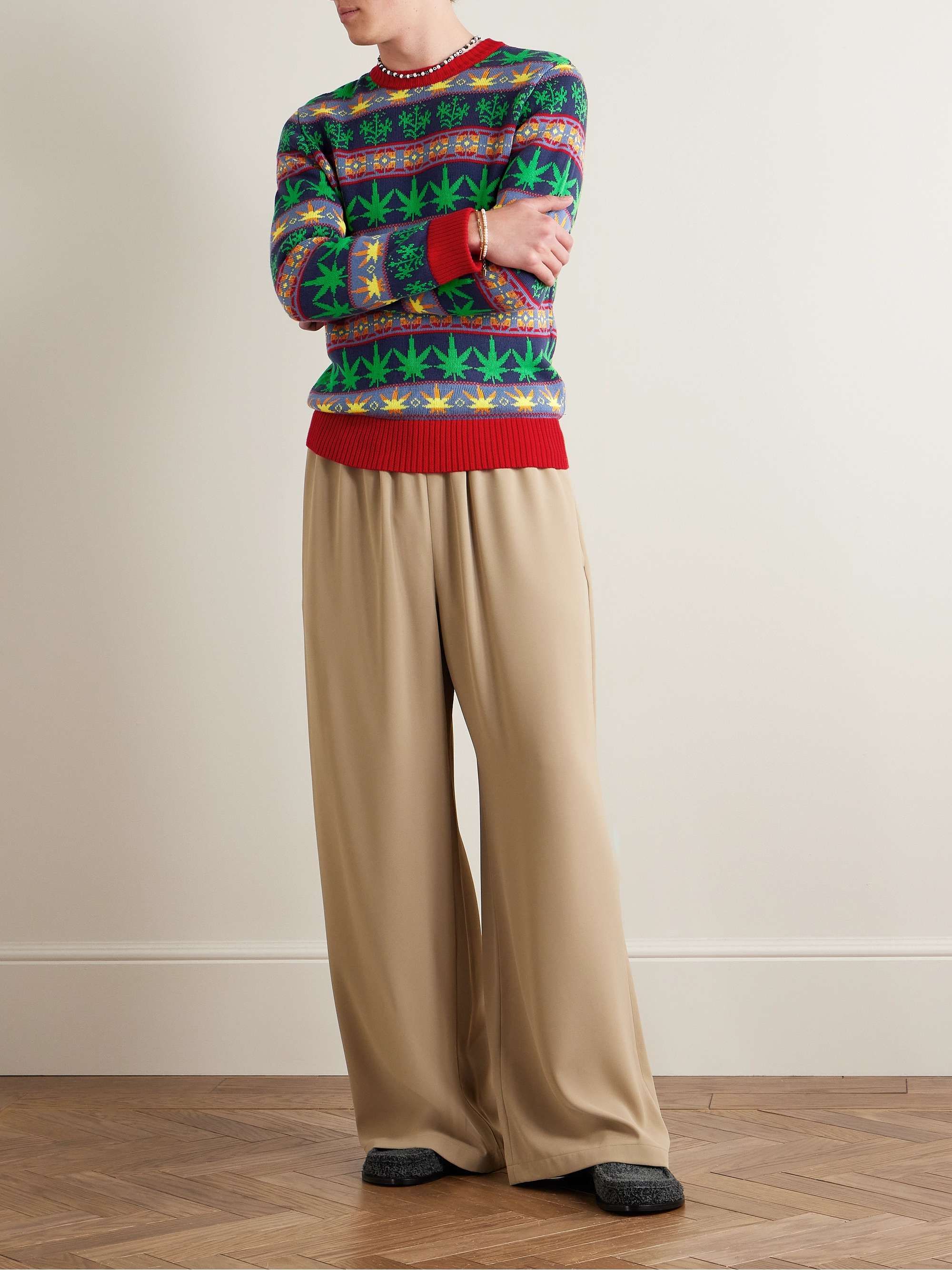 Marin Jacquard-Knit Cotton Sweater view