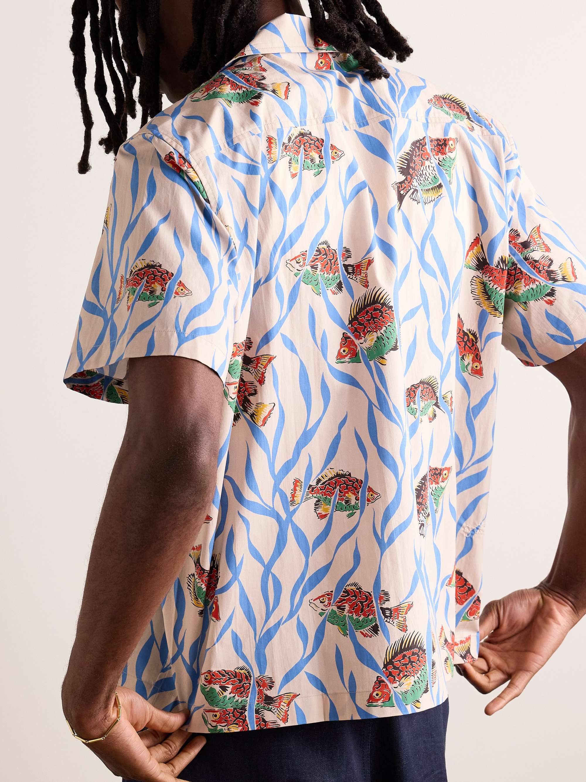 Swimmers Camp-Collar Printed Cotton Shirt view