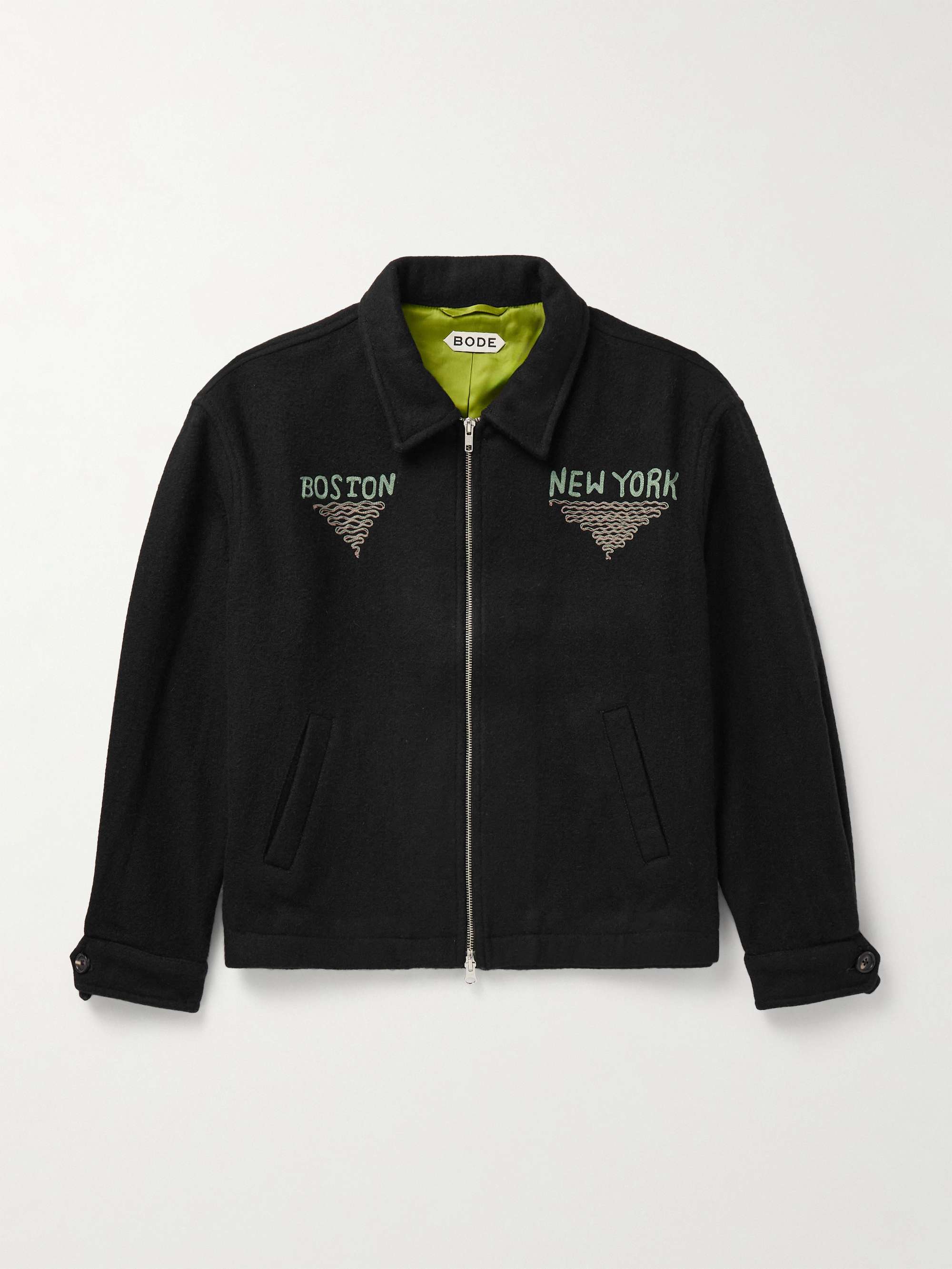 Lighthouse Embroidered Wool-Blend Jacket view