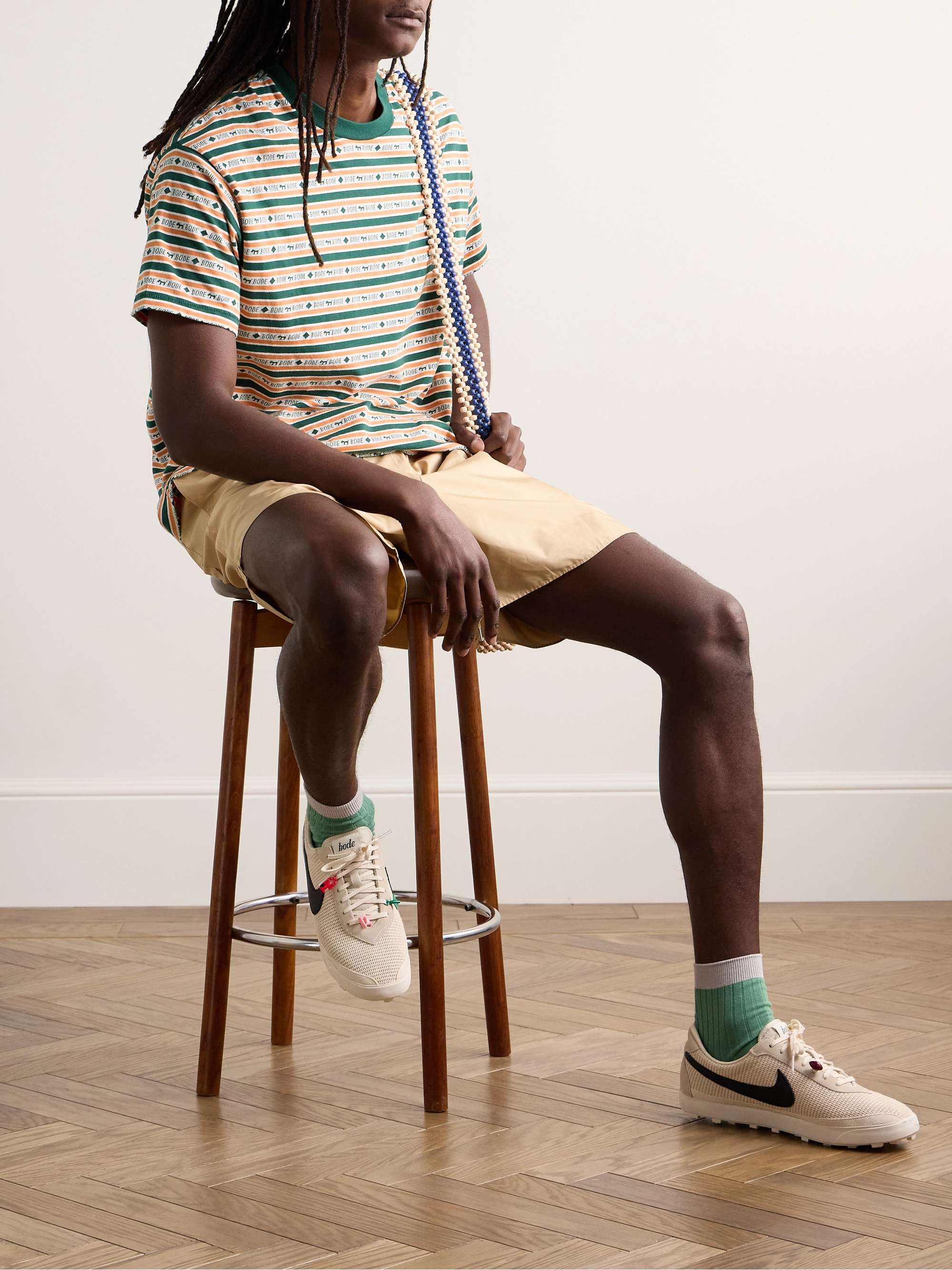 Scottie Striped Cotton-Jacquard T-Shirt view