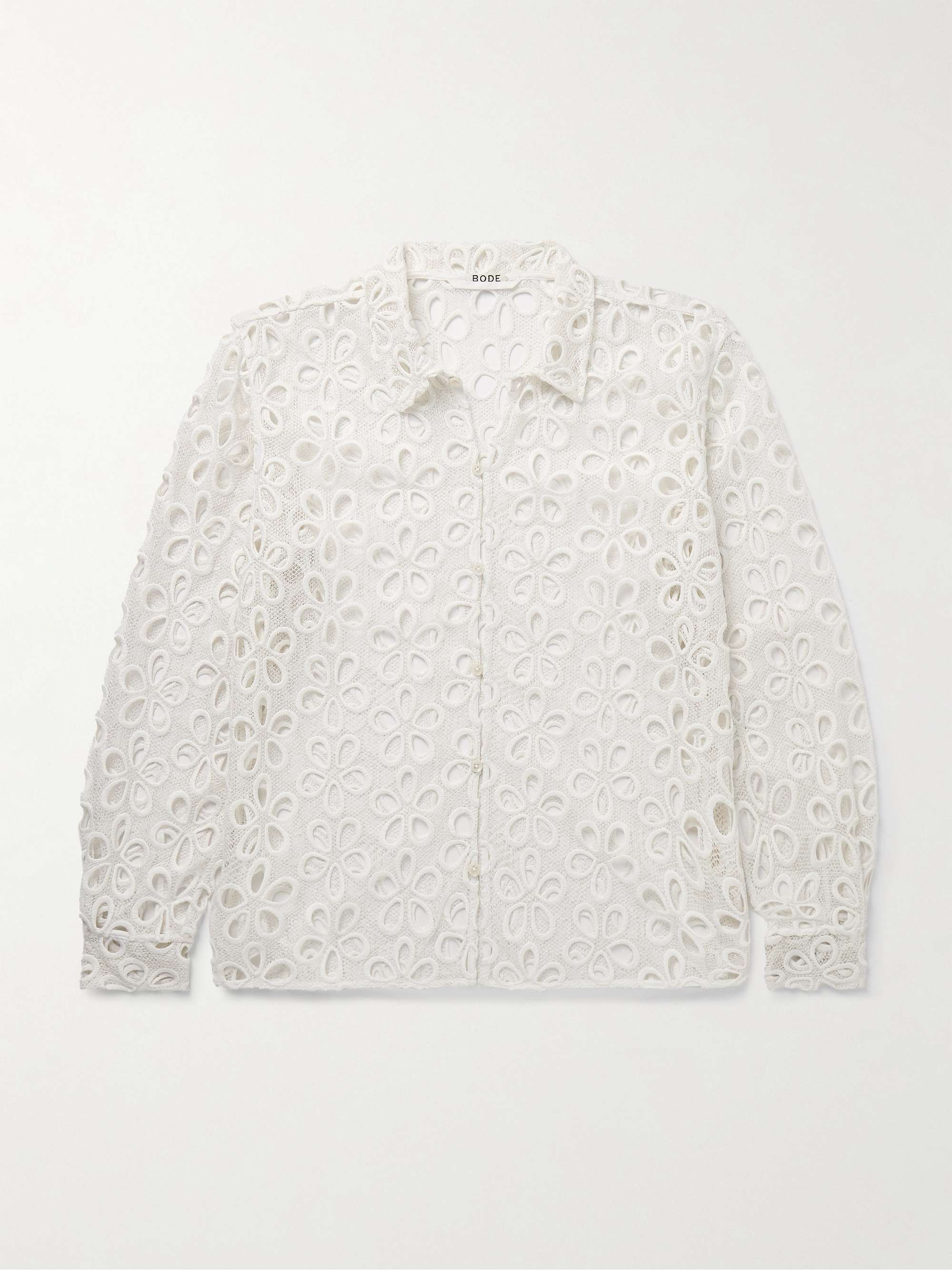 Primrose Broderie Anglaise Cotton-Lace Shirt view