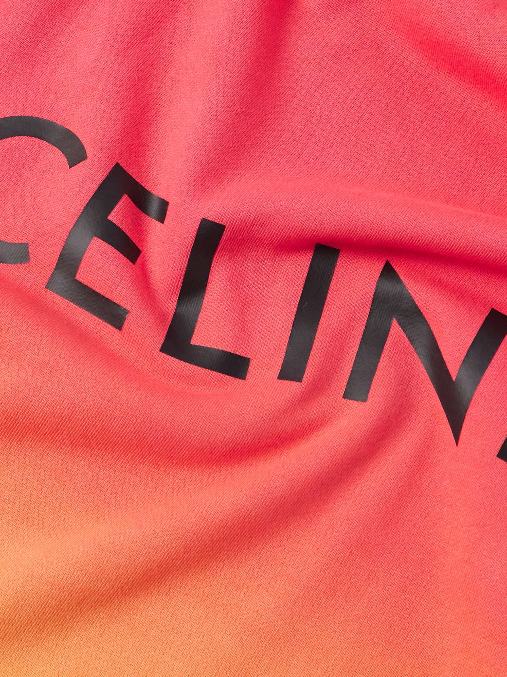 Logo-Print Ombré Cotton-Jersey Hoodie view