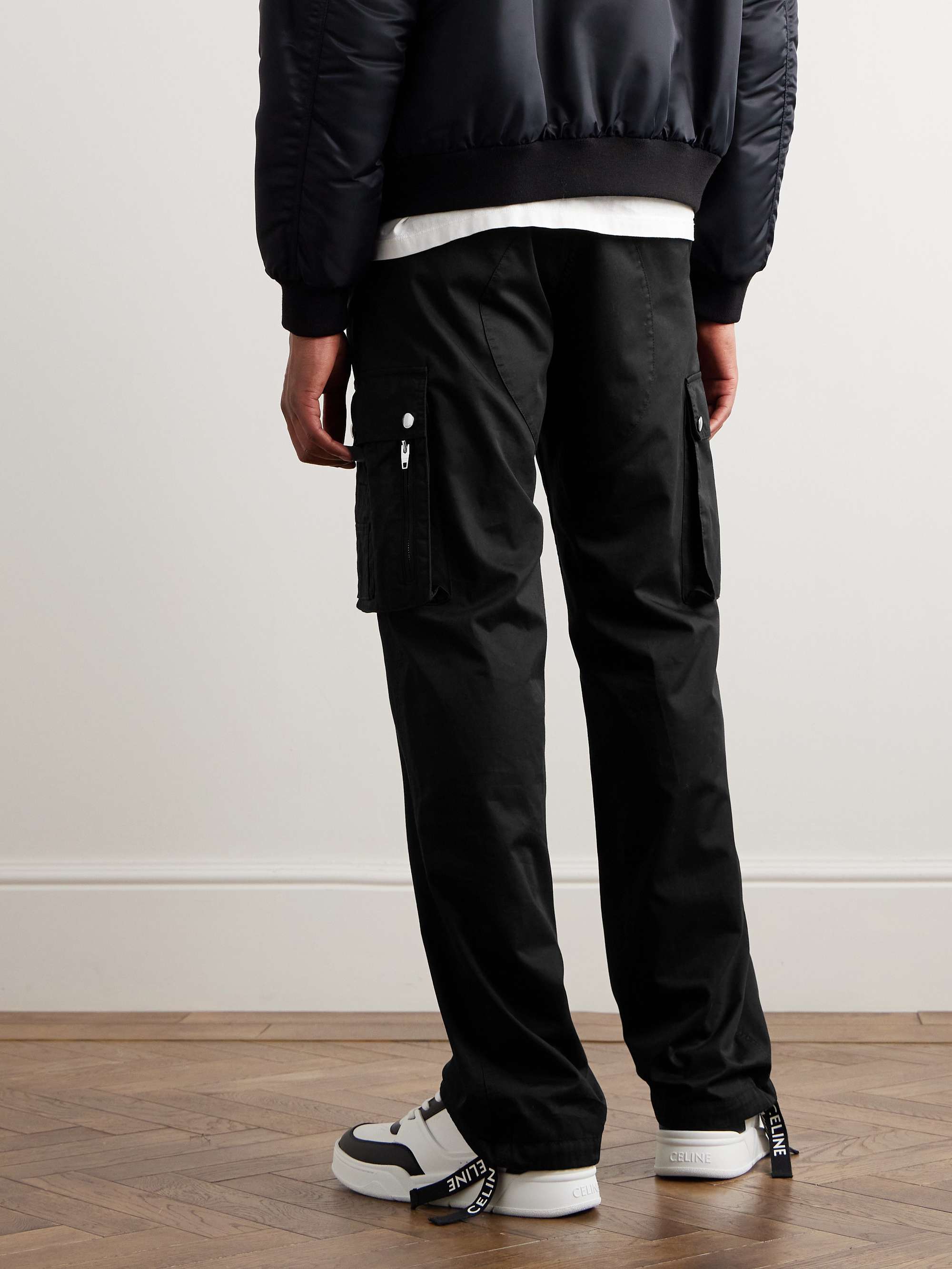Straight-Leg Cotton and Linen-Blend Cargo Trousers view