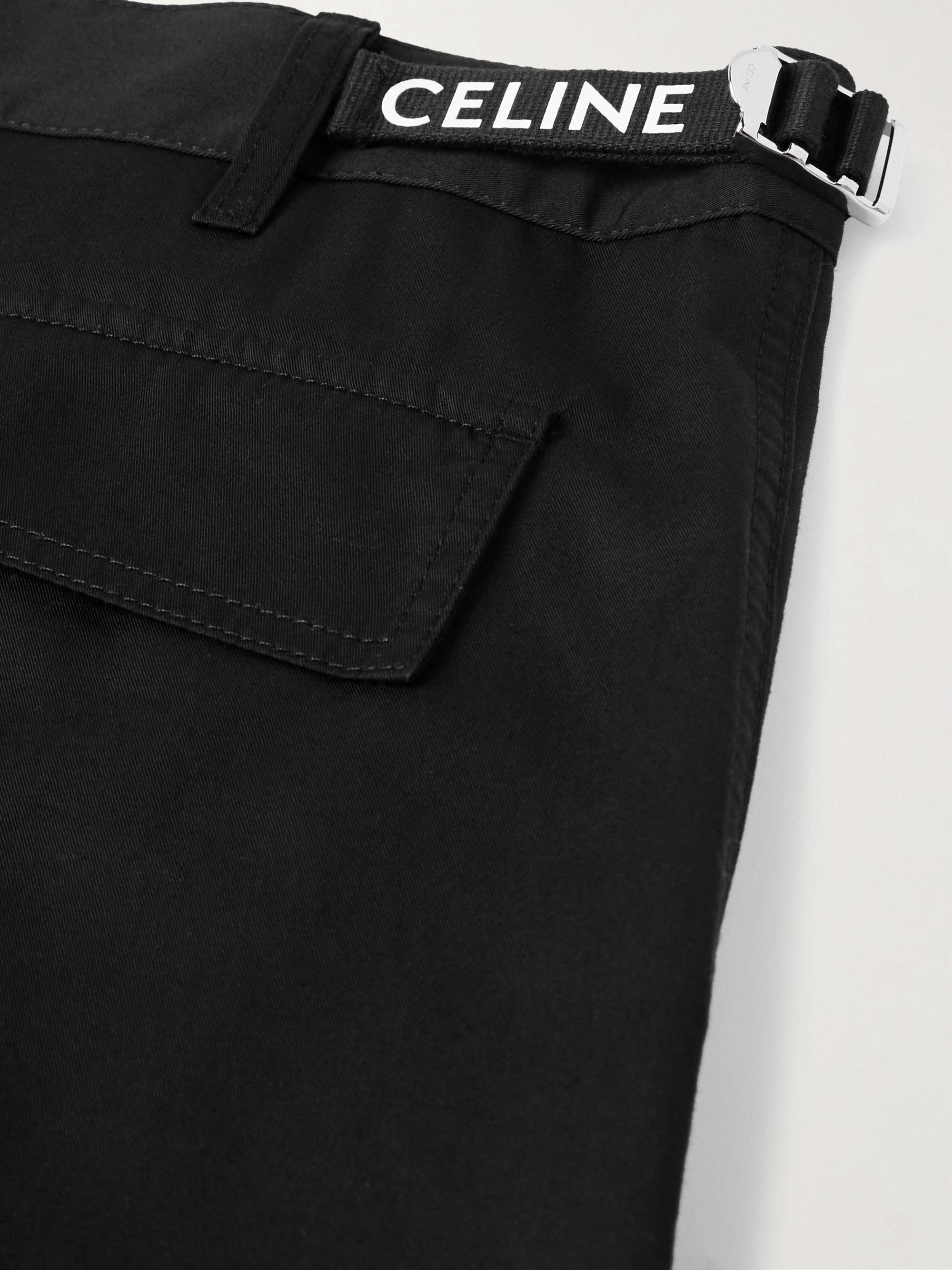 Straight-Leg Cotton and Linen-Blend Cargo Trousers view