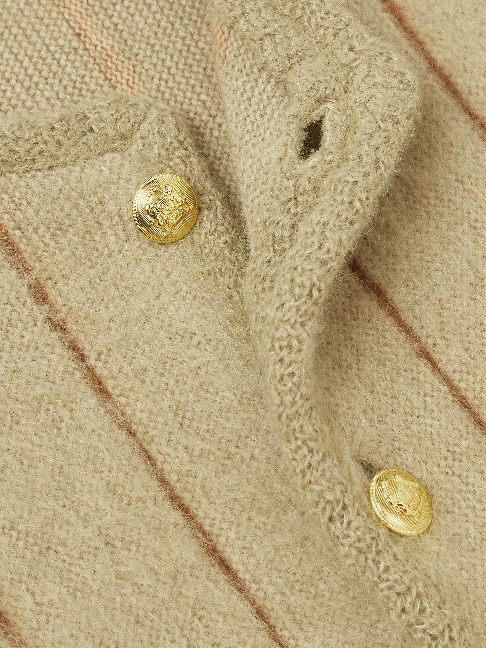 Striped Mohair-Blend Cardigan view