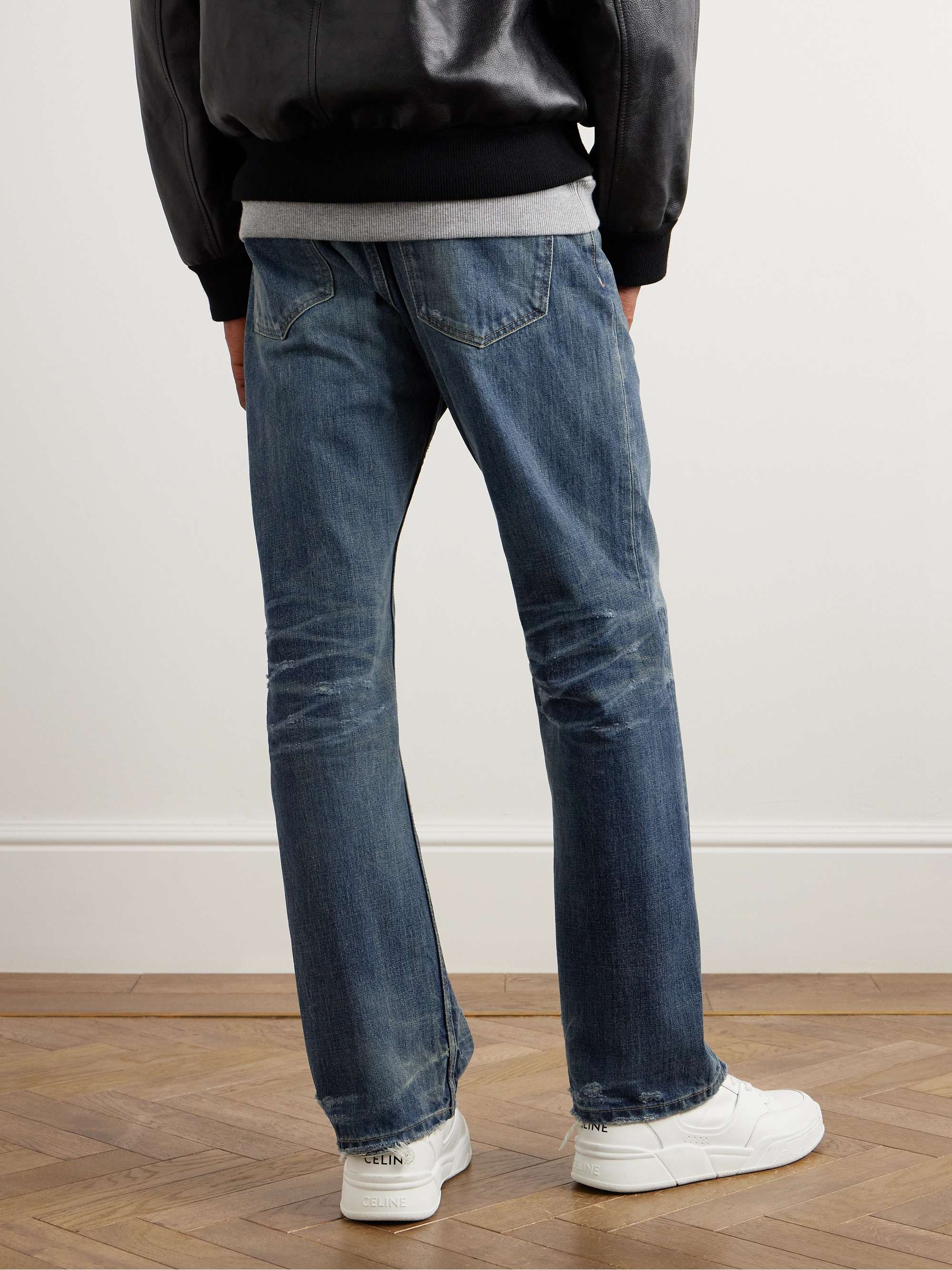 Wesley Distressed Straight-Leg Jeans view