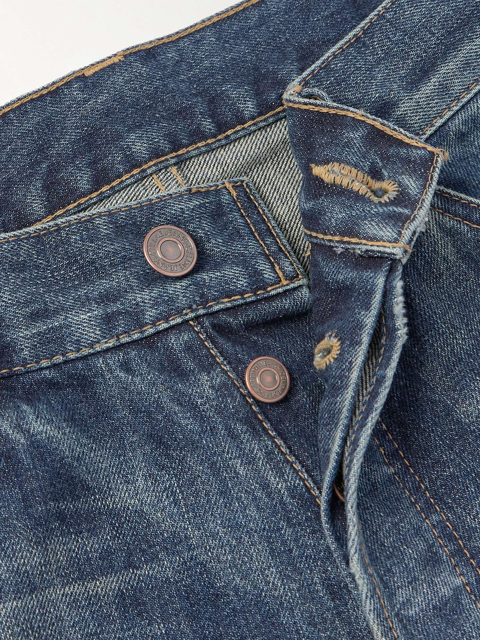 Wesley Distressed Straight-Leg Jeans view
