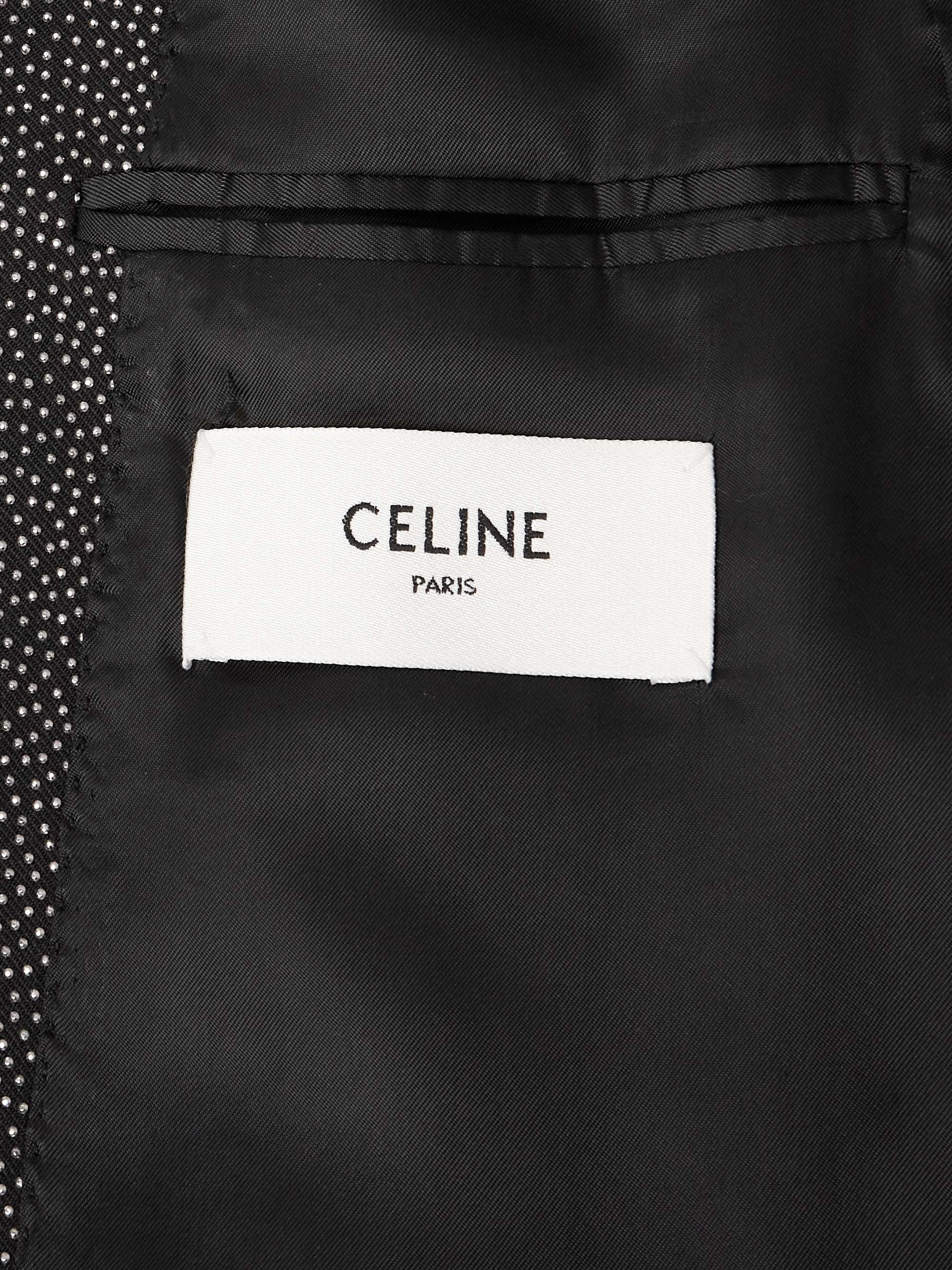 Crystal-Embellished Virgin Wool-Gabardine Blazer view