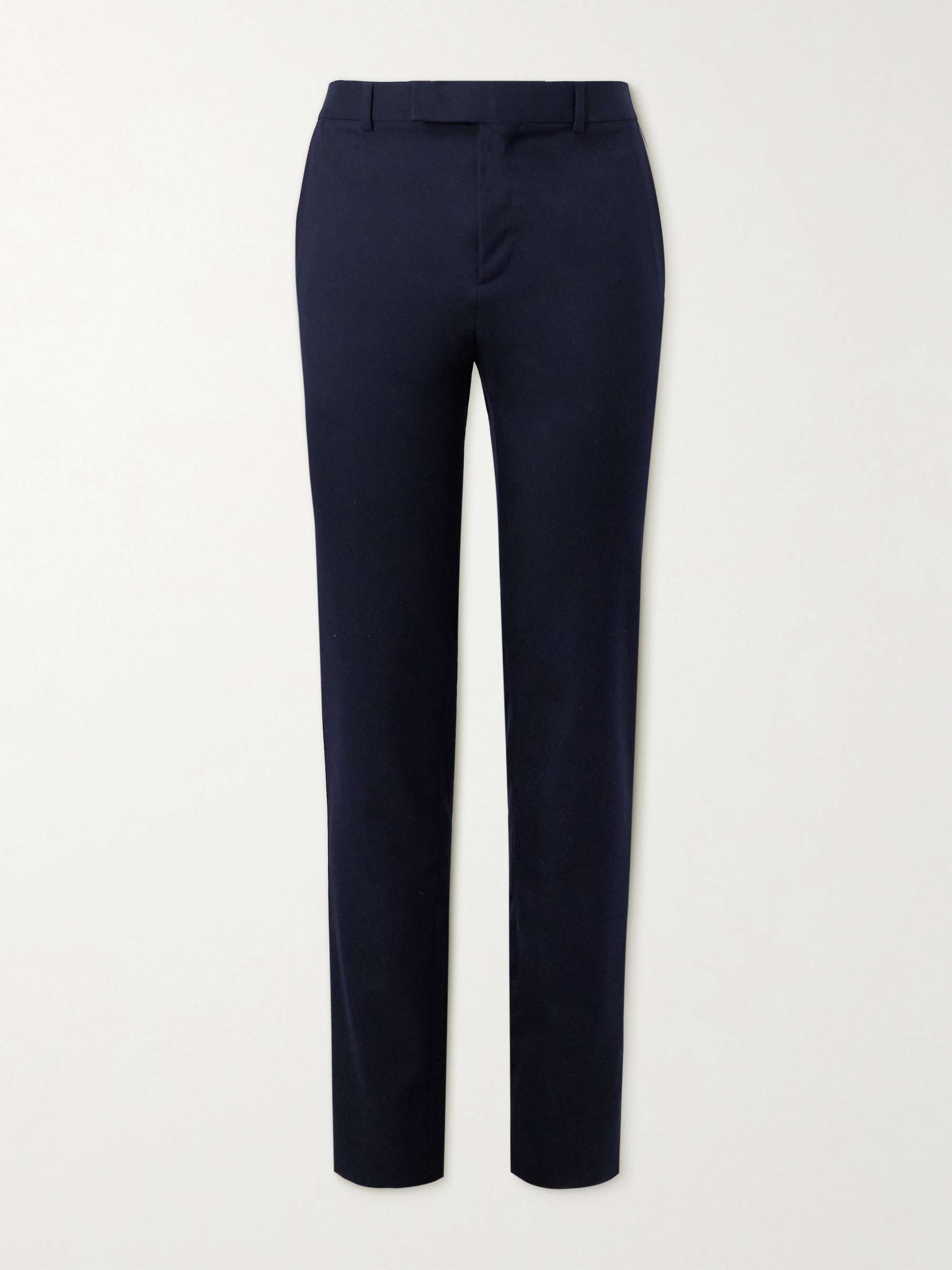 Slim-Fit Cotton-Gabardine Trousers view