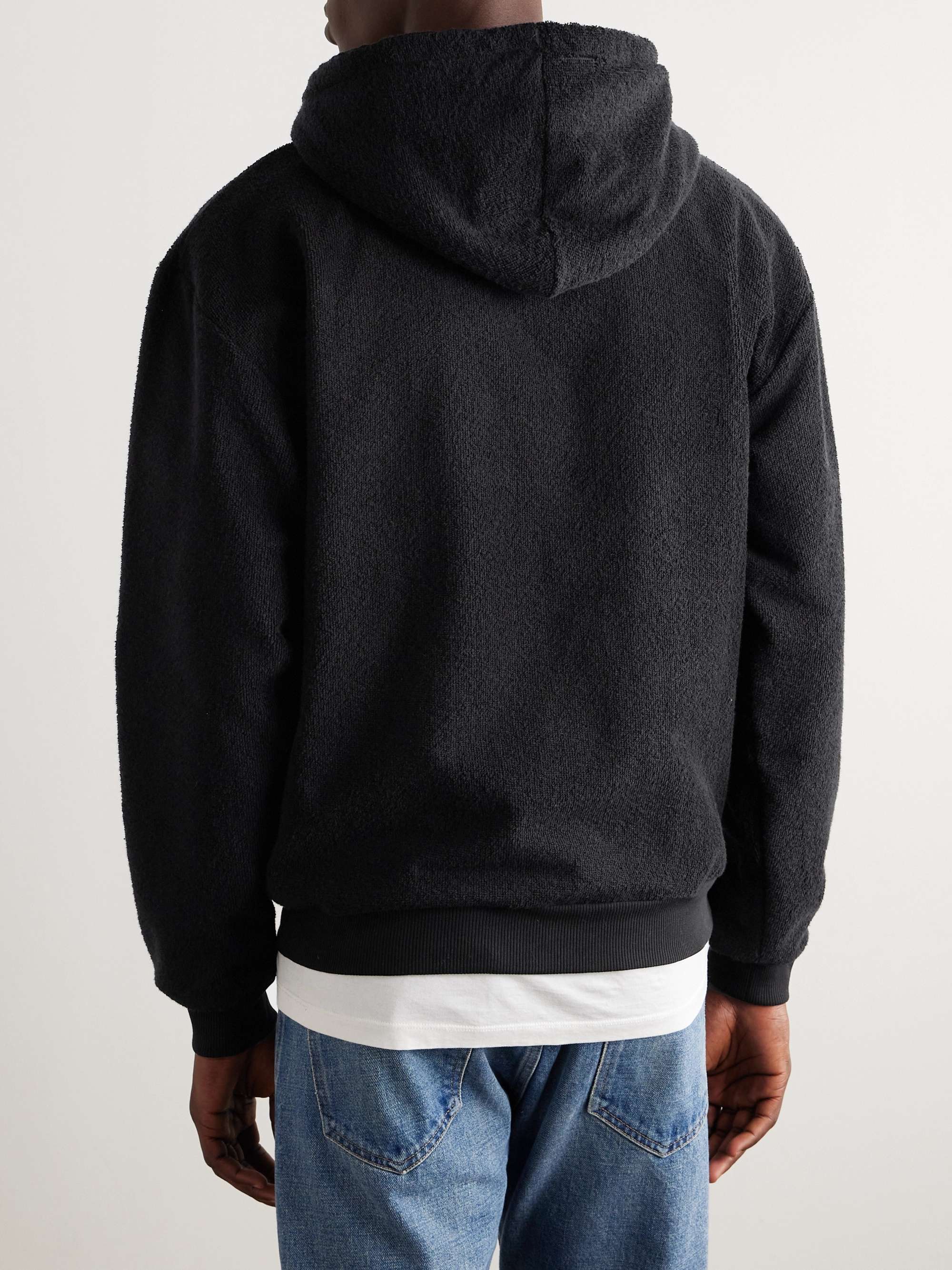 Logo-Embroidered Cotton-Blend Terry Hoodie view