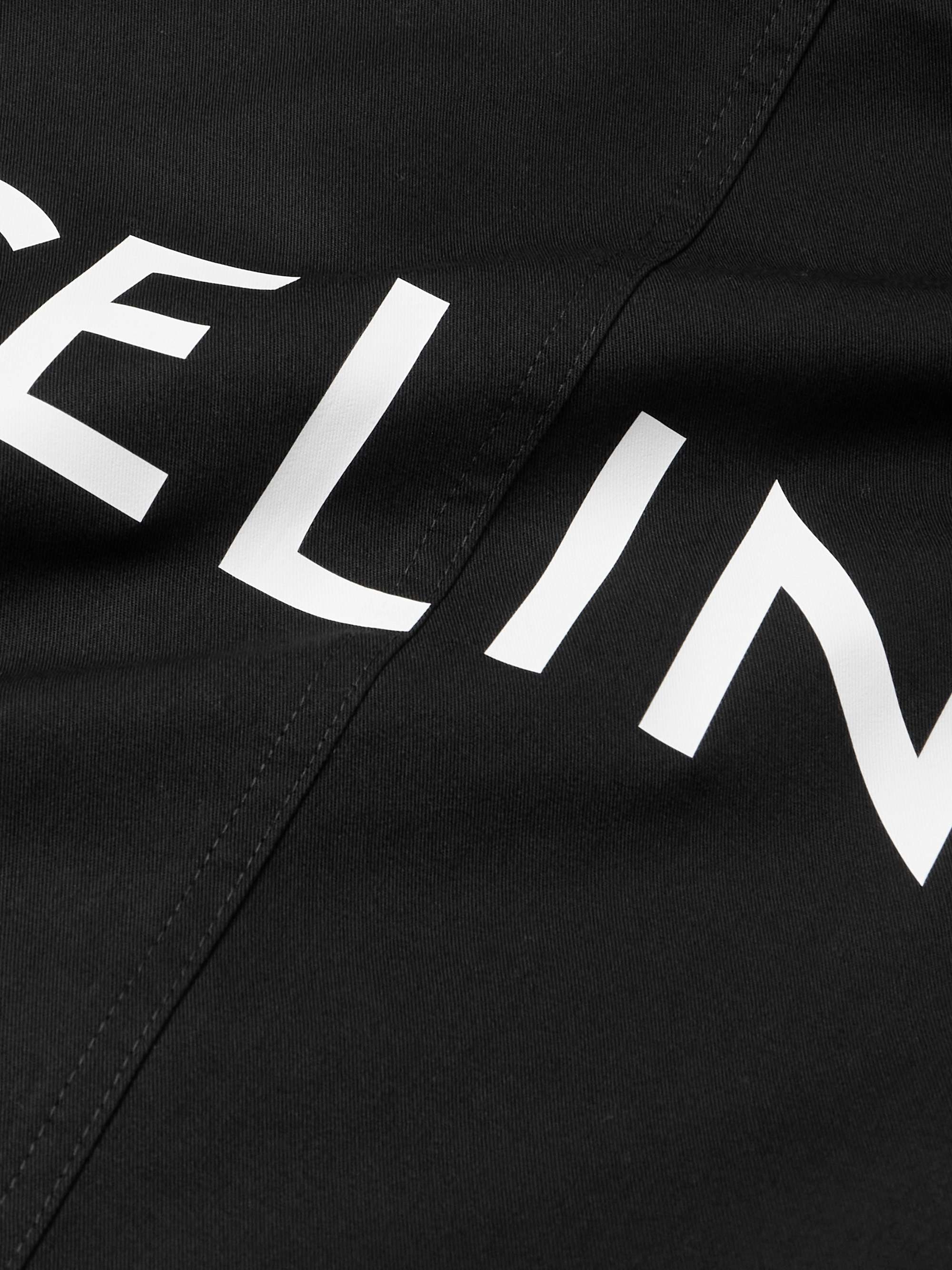 Logo-Print Twill Hooded Parka view